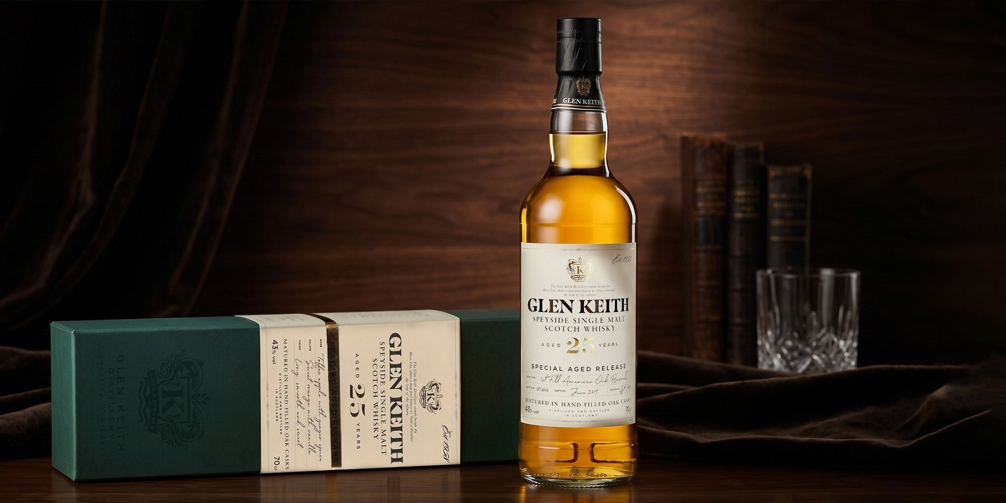 554[未開栓]Speyside Pure Malt 25 Years Glen Keith 25 Year Old Speyside Single Malt: A Masterpiece of Time