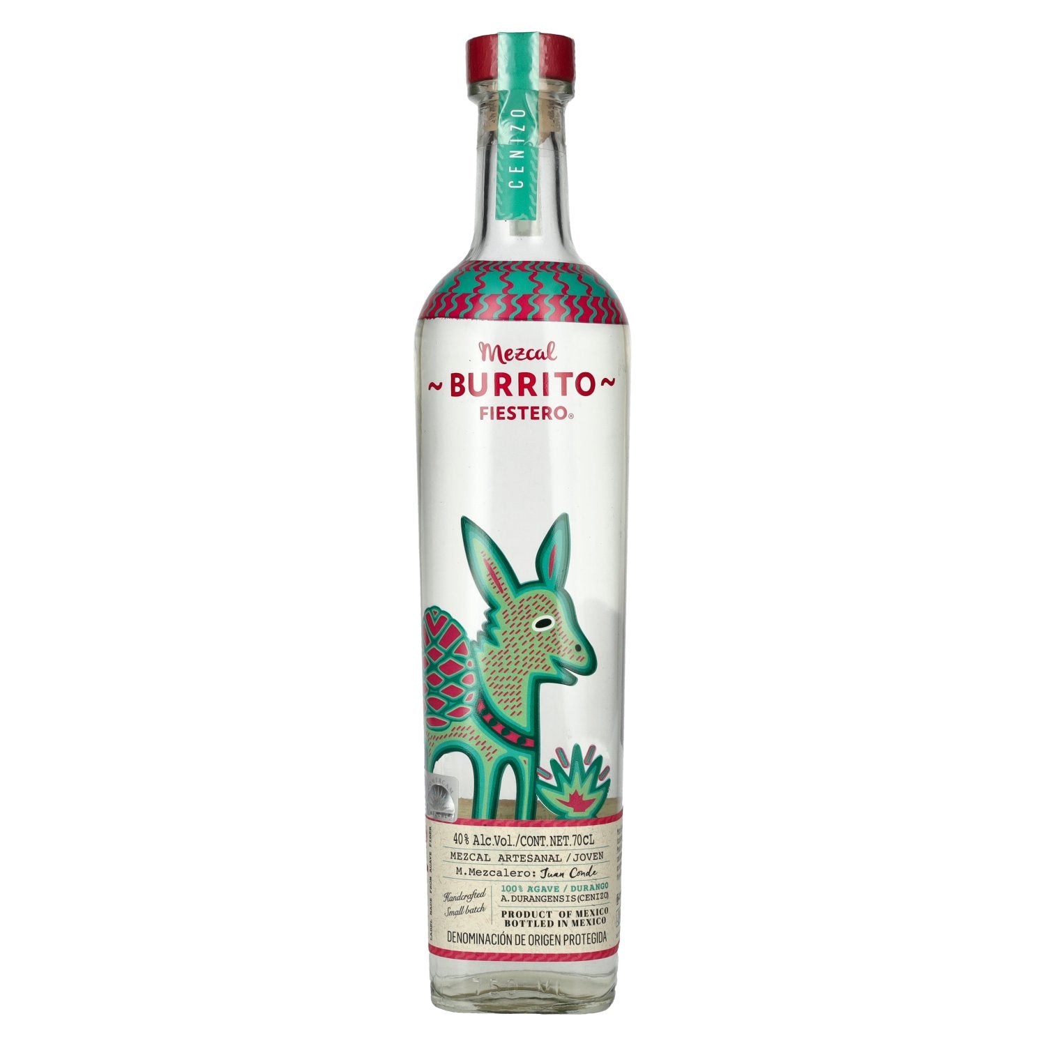Burrito Fiestero Mezcal Artesanal Cenizo DOP 40% Vol. 0,7l