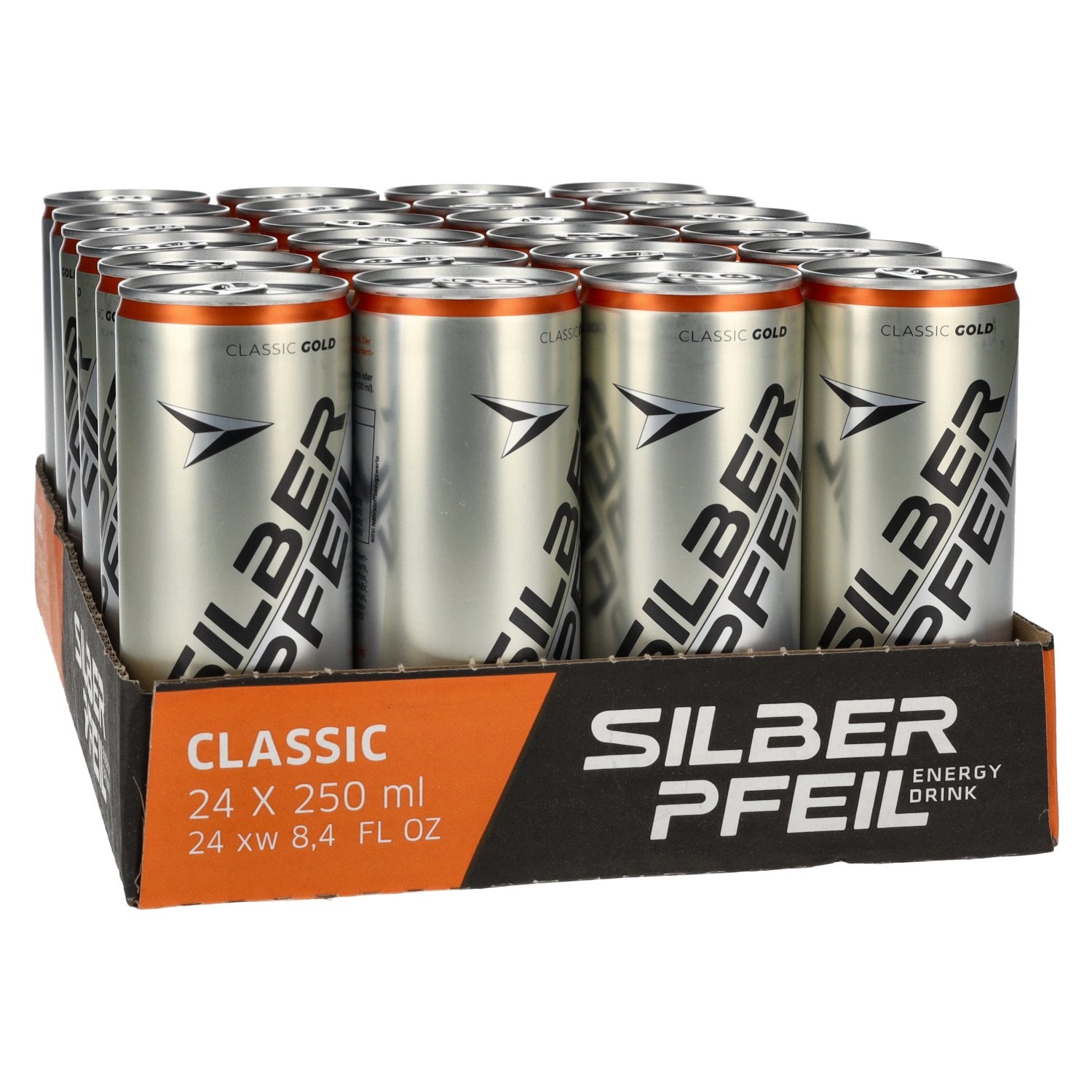 SILBERPFEIL Energy Drink CLASSIC GOLD 24x0,25l Dosen Pfand