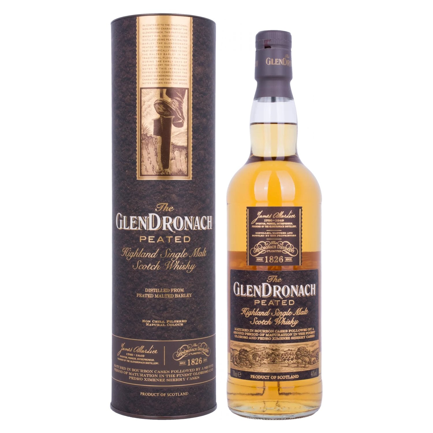 The GlenDronach PEATED Highland Single Malt Scotch Whisky 46% Vol. 0,7l in Giftbox