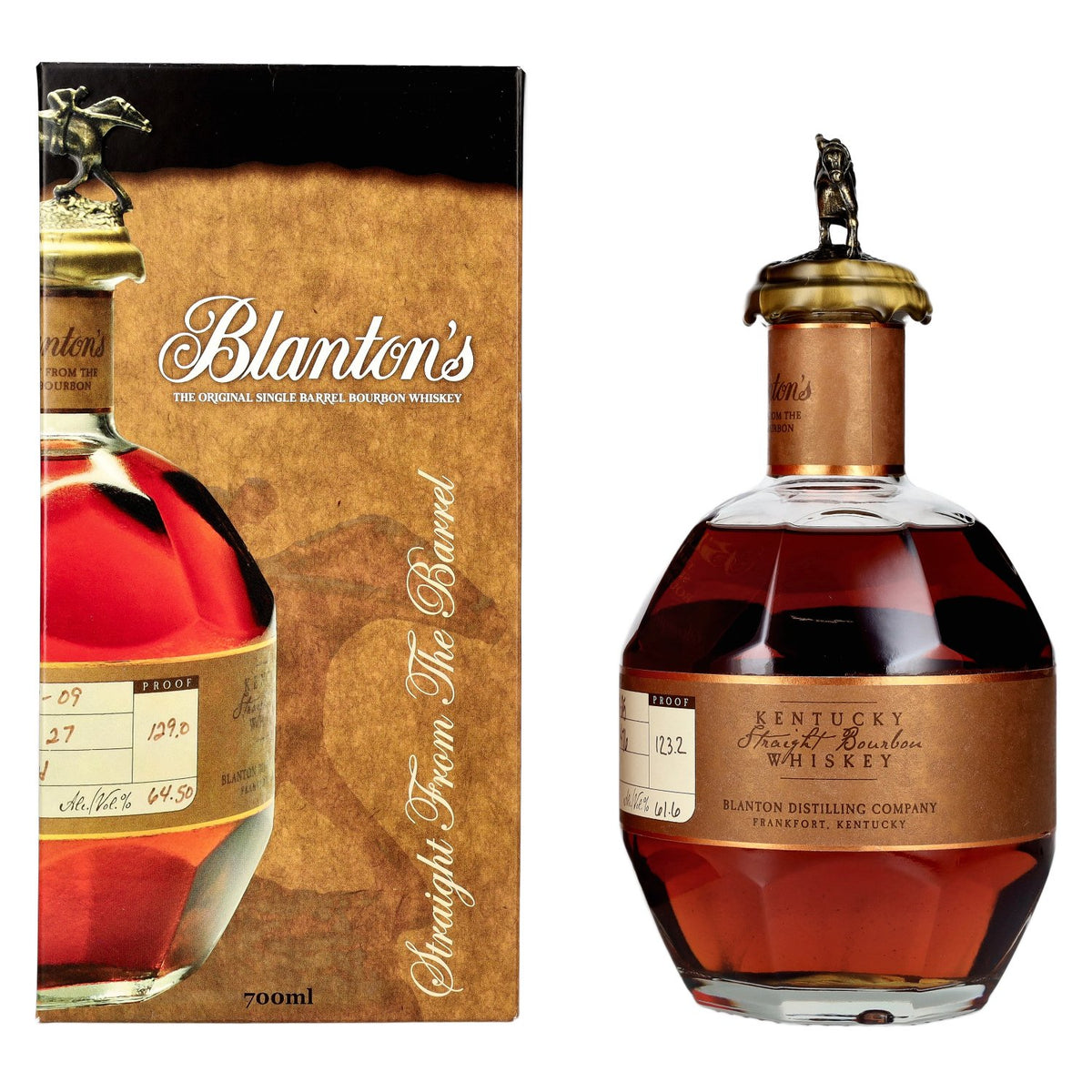 Blanton's STRAIGHT FROM THE BARREL BOURBON 61,6% Vol. 0,7l in Giftbox