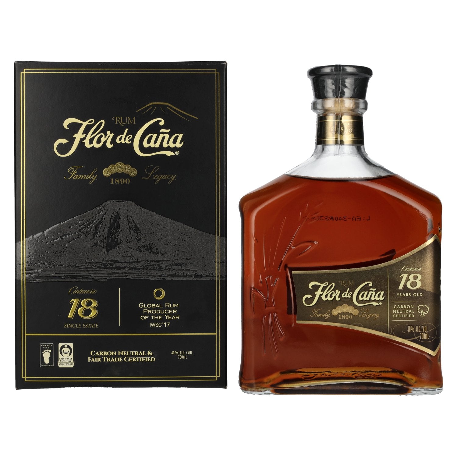 Flor de Cana Centenario 18 Years Old 40% Vol. 0,7l in Giftbox