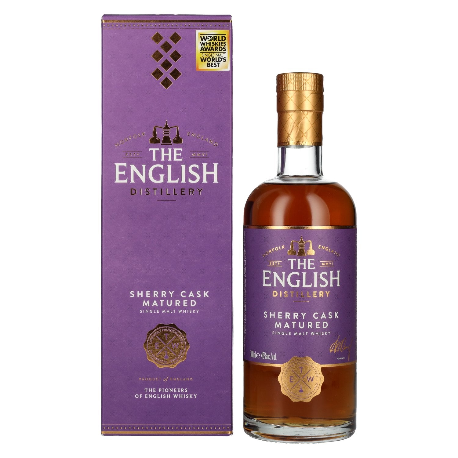 The English Distillery Sherry Cask Matured Single Malt Whisky 46% Vol. 0,7l in Giftbox