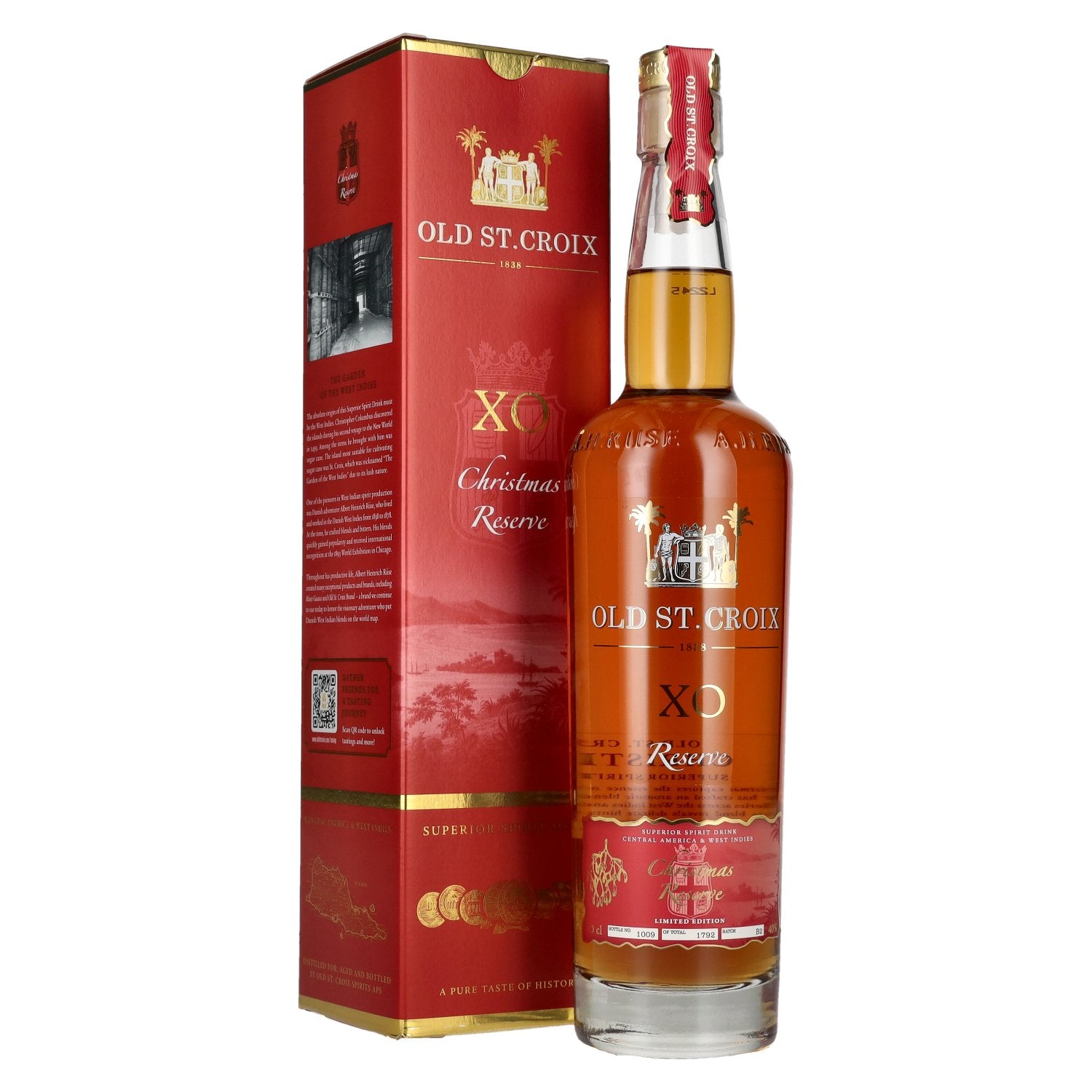 Old St. Croix X.O. Reserve Christmas Superior Spirit Drink 2020 40% Vol. 0,7l in Giftbox