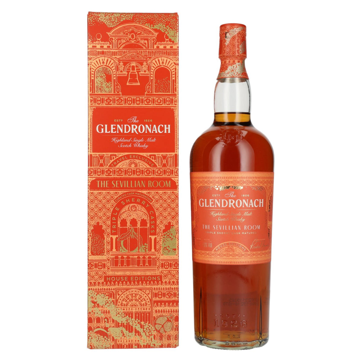 The GlenDronach House Editions THE SEVILLIAN ROOM Highland Single Malt 43% Vol. 1l in Giftbox