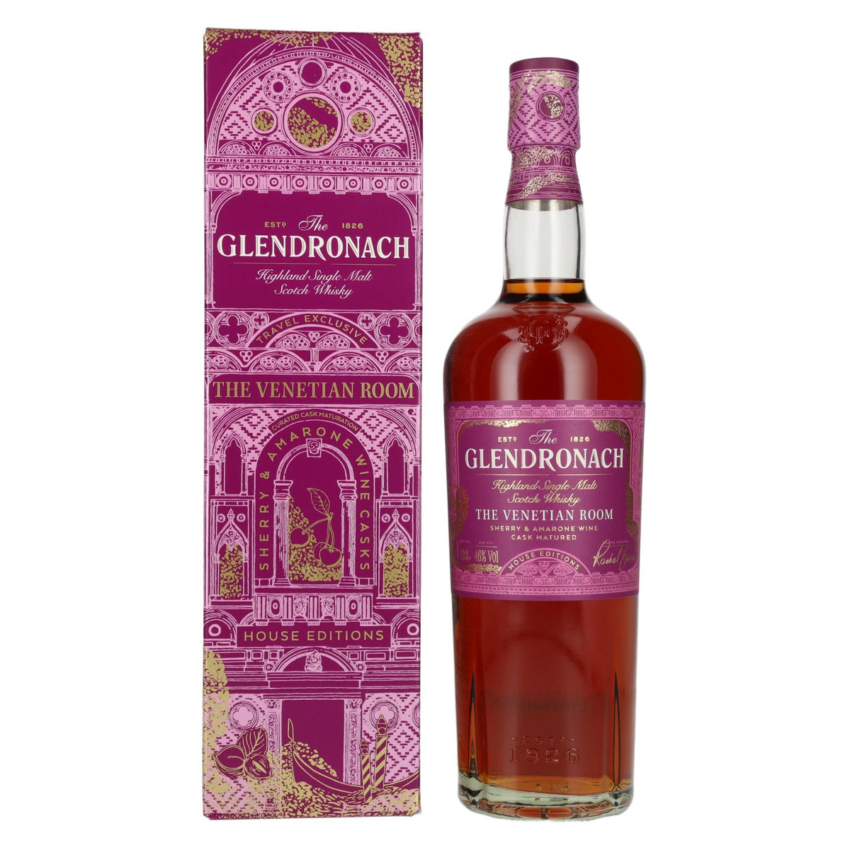 The GlenDronach House Editions THE VENETIAN ROOM Highland Single Malt 46% Vol. 0,7l in Giftbox