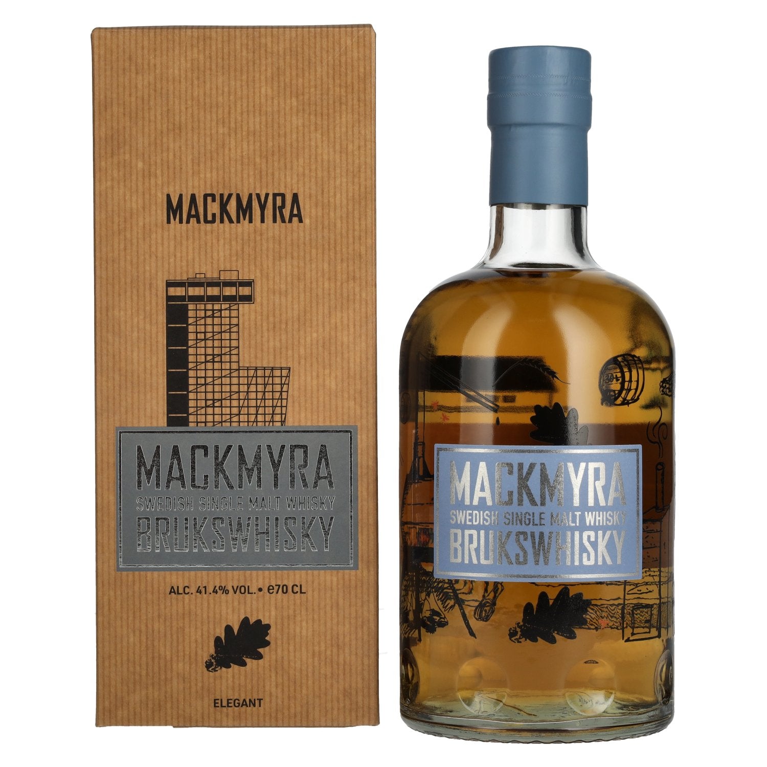 Mackmyra BRUKSWHISKY Swedish Single Malt Whisky 41,4% Vol. 0,7l in Giftbox