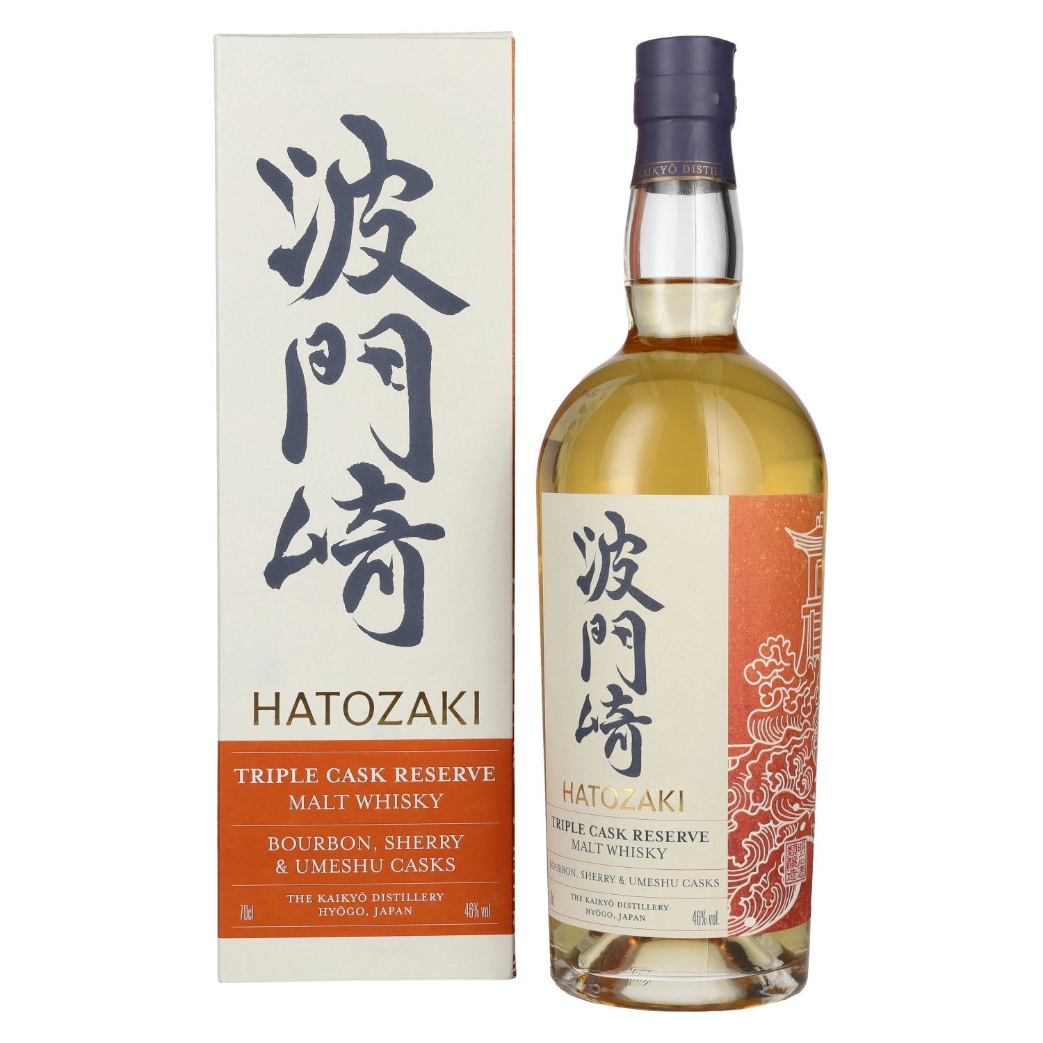 Hatozaki Triple Cask Reserve Malt Whisky 46% Vol. 0,7l in Giftbox