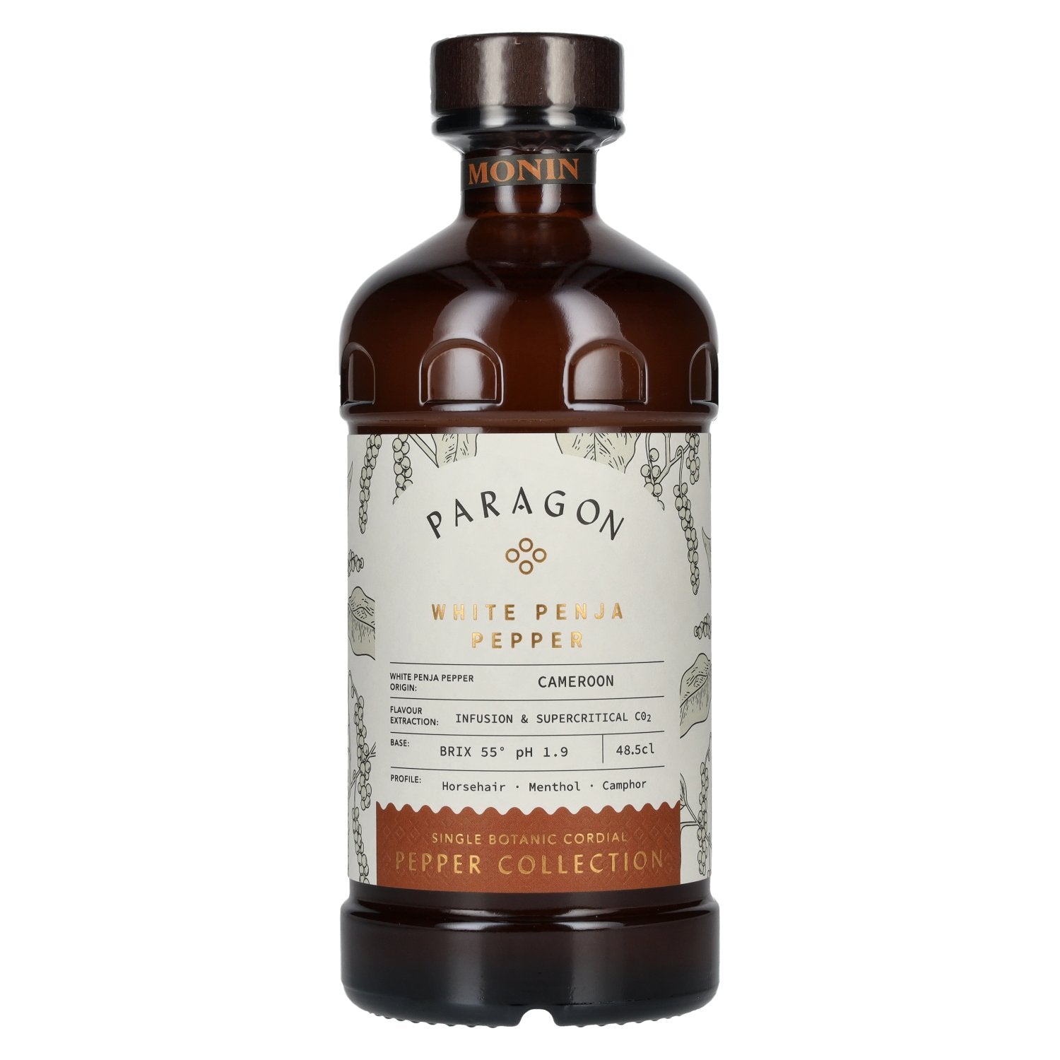 Monin Paragon WHITE PENJA PEPPER Single Botanic Cordial Pepper Collection 0,485l