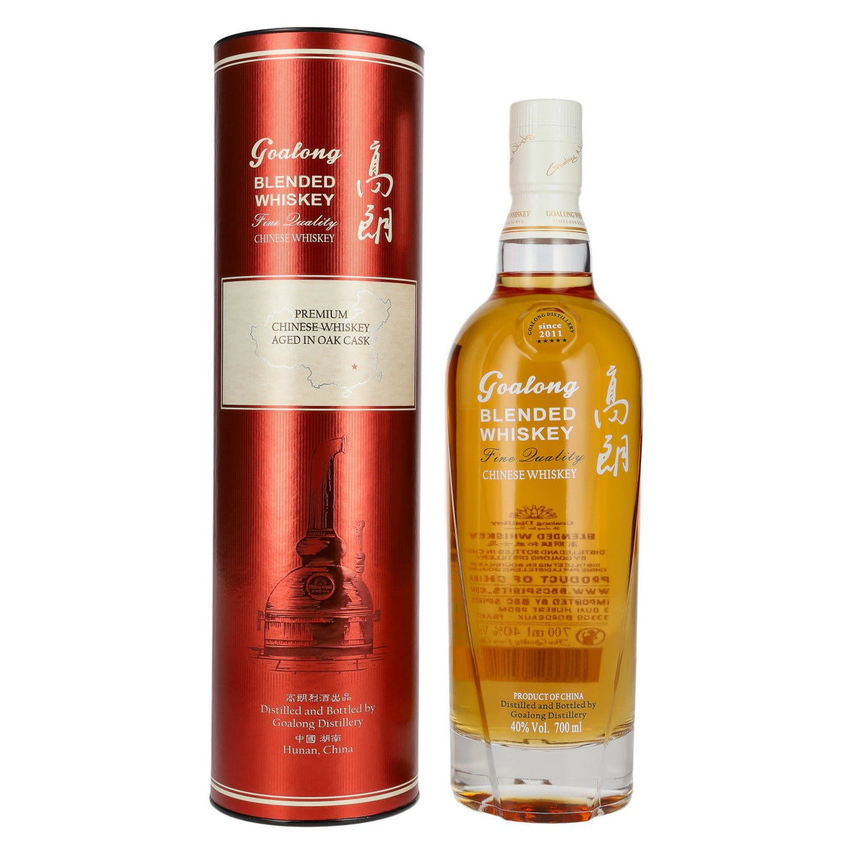 GOALONG Premium Blended OAK CASK Chinese Whiskey 40% Vol. 0,7l in Giftbox