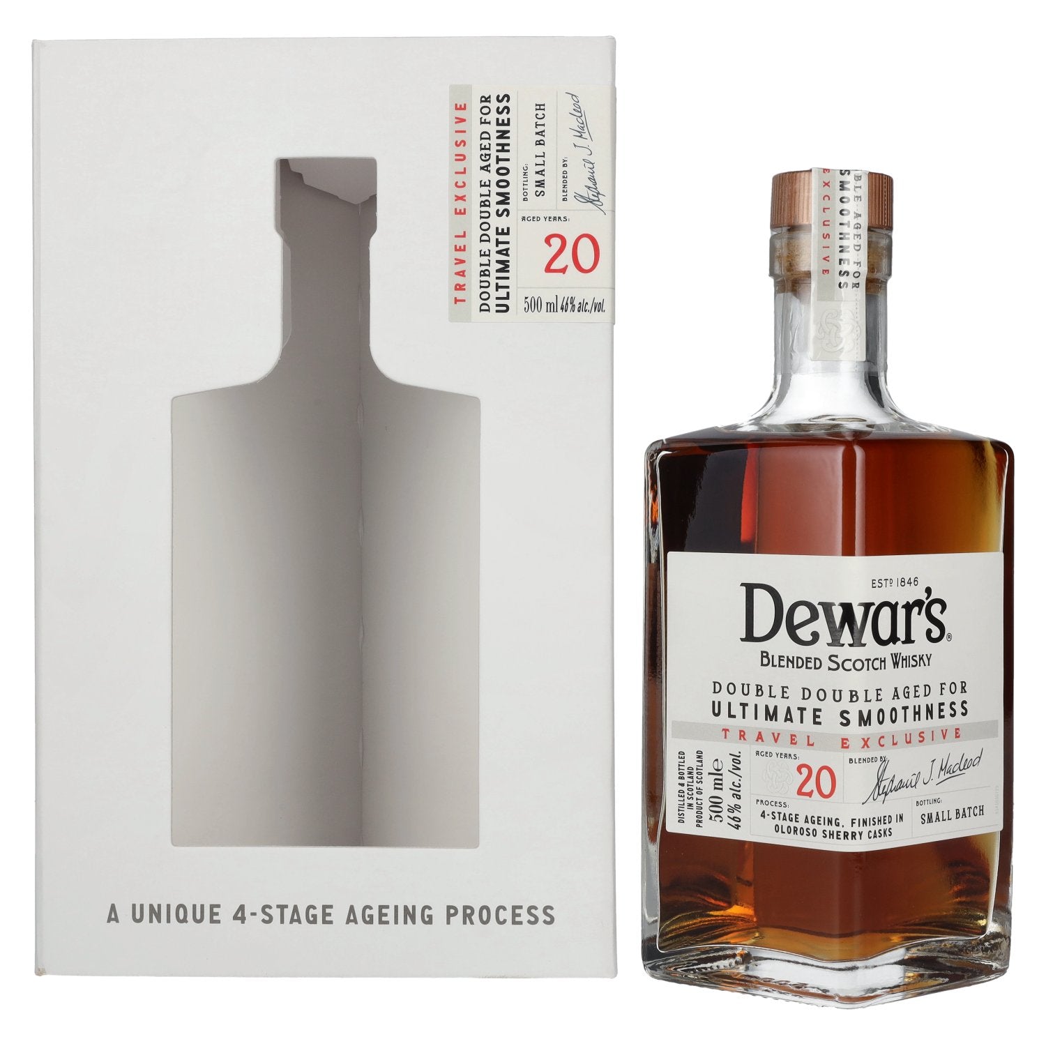 Dewar's 20 Years Old Double Double Aged Blended Scotch Whisky 46% Vol. 0,5l in Giftbox