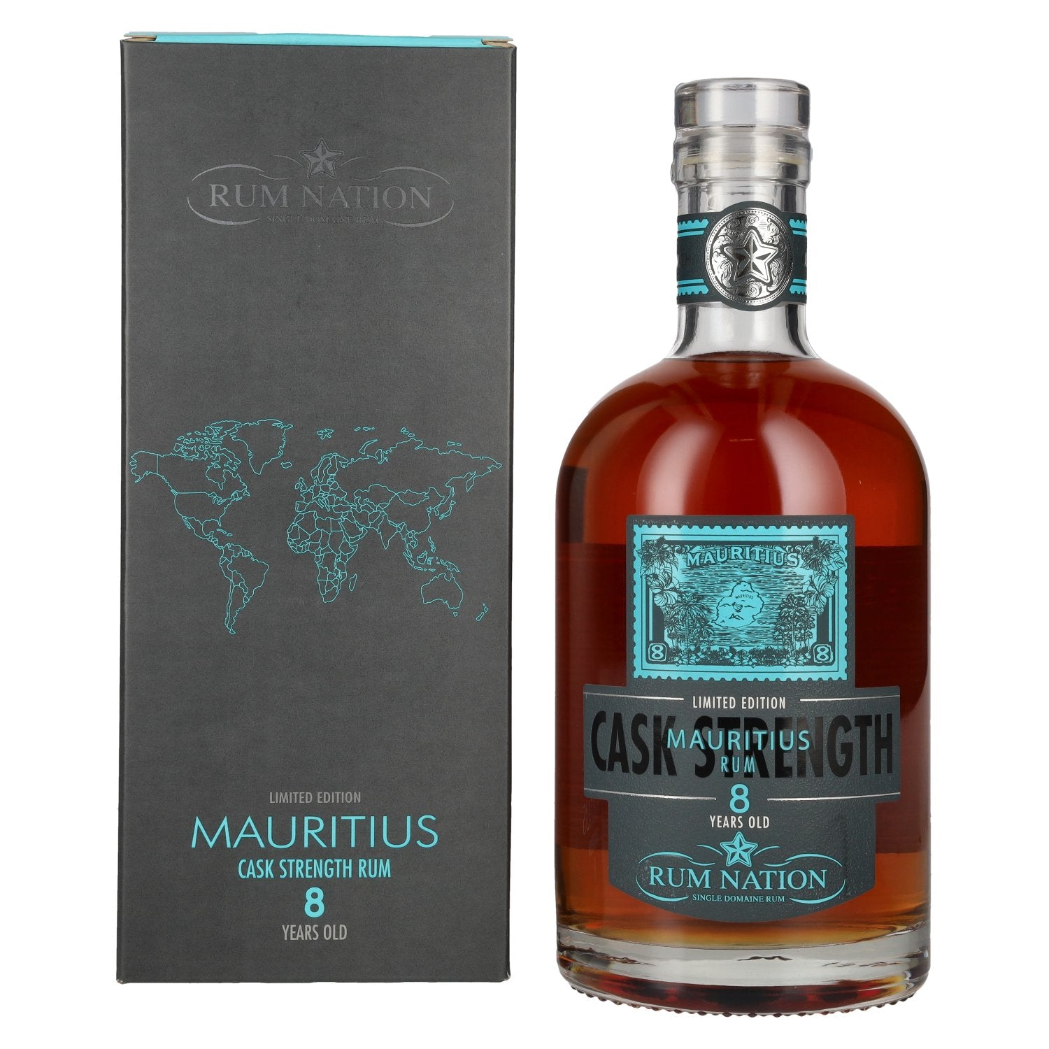 Rum Nation Mauritius 8 Years Old Cask Strength Rum Limited Edition 54,9% Vol. 0,7l in Giftbox
