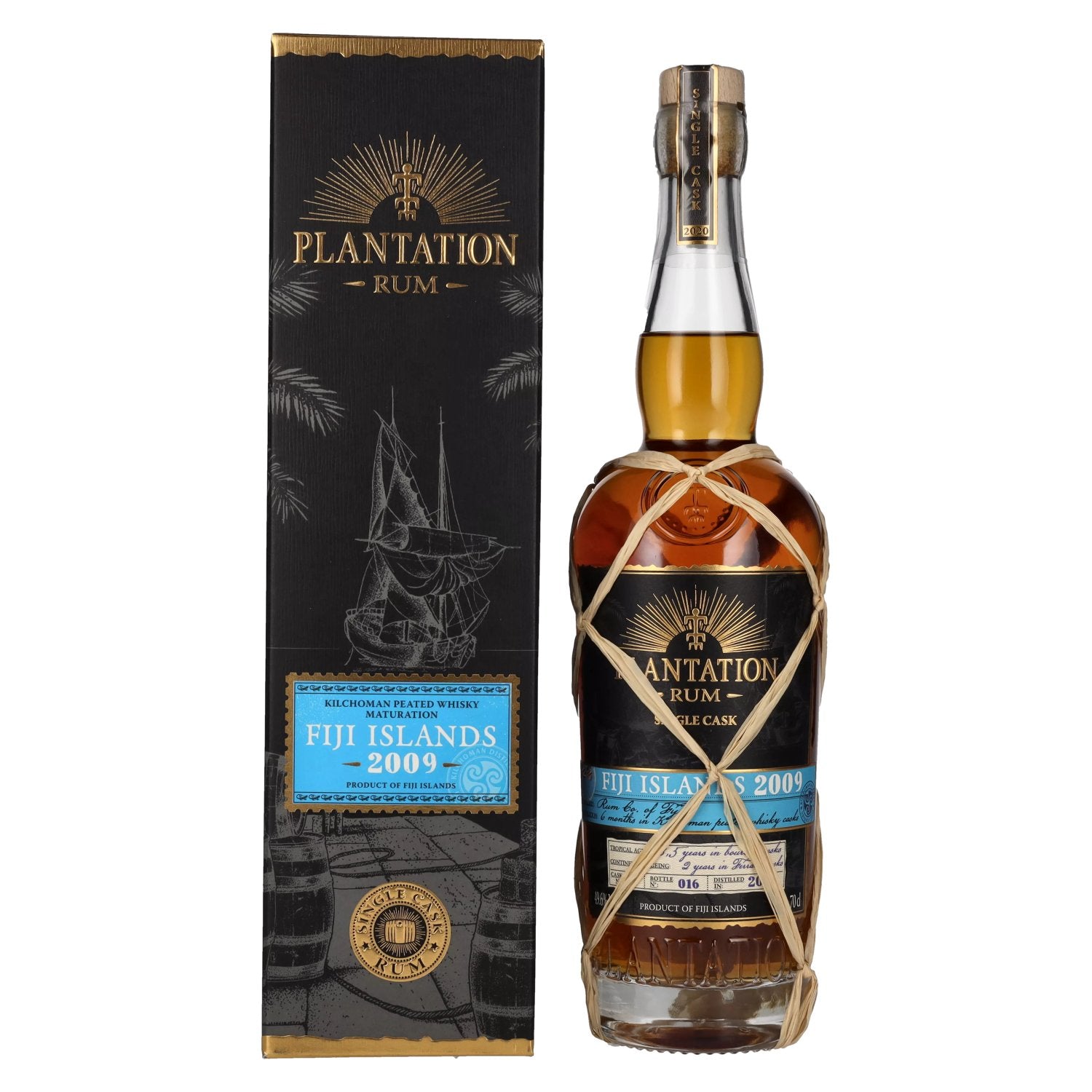 Plantation Rum FIJI ISLANDS KILCHOMAN PEATED Maturation 2009 49,6% Vol. 0,7l in Giftbox