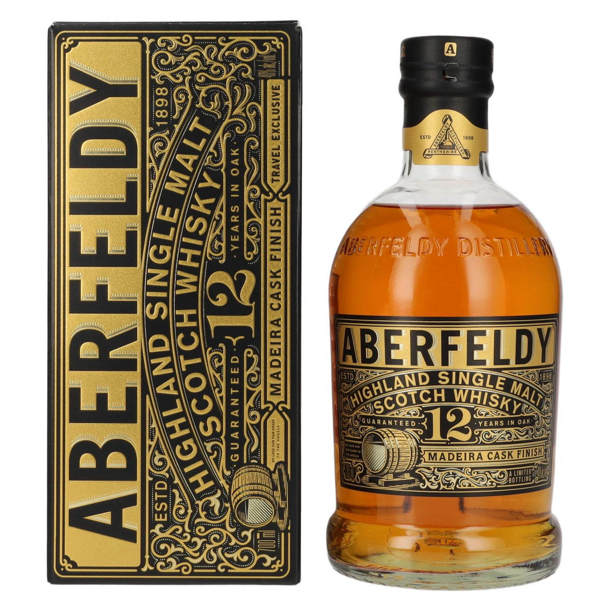 Aberfeldy 12 Years Old Highland Single Malt MADEIRA CASK FINISH 40% Vol. 0,7l in Giftbox