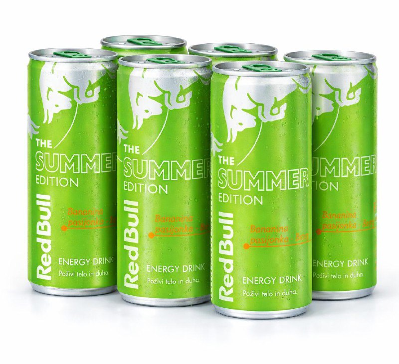 Red Bull Energy Drink The Summer Edition Banana Passion Fruit 0.25l (pack of 6)