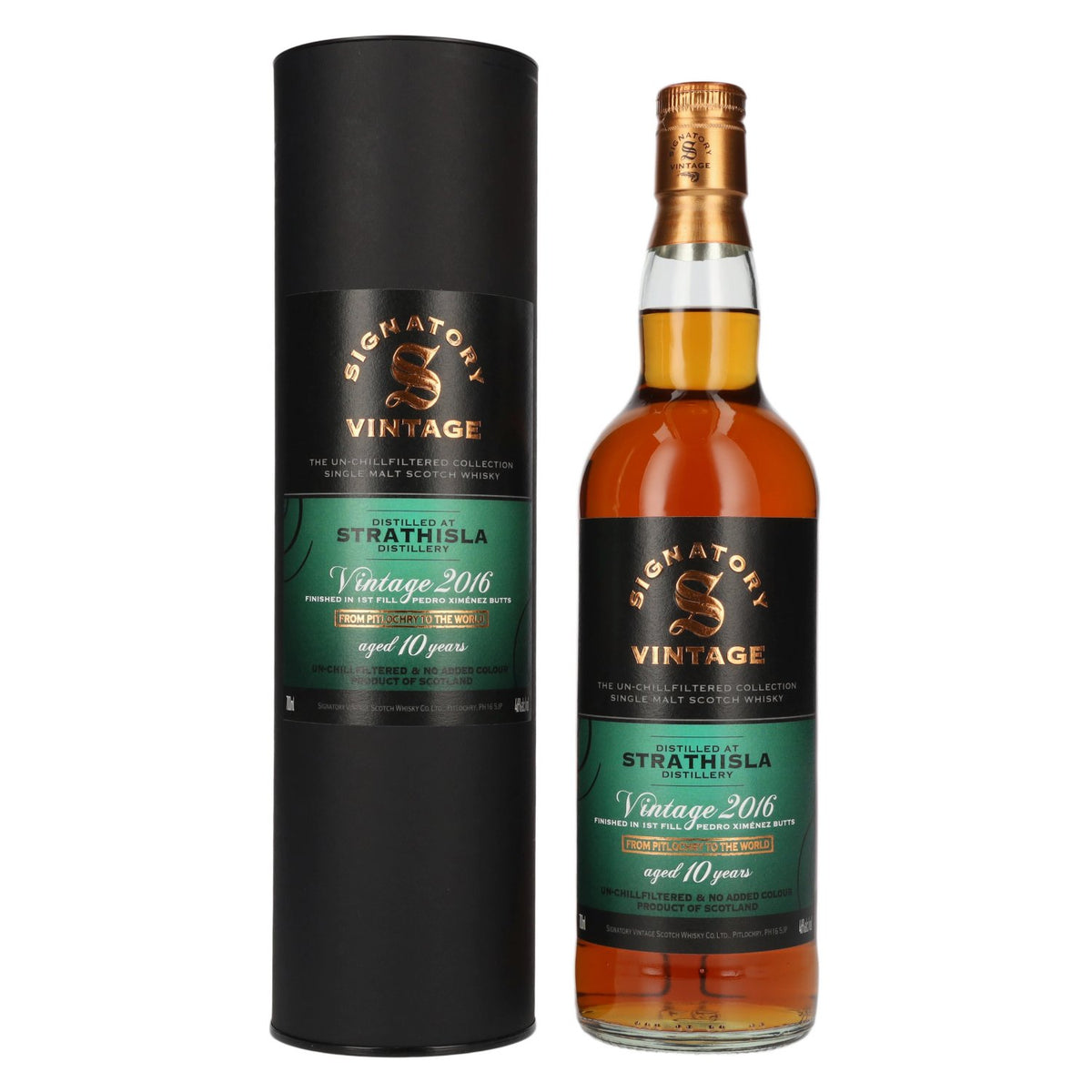 Signatory Vintage STRATHISLA 10 Years Old The Un-Chillfiltered 2016 46% Vol. 0,7l in Giftbox
