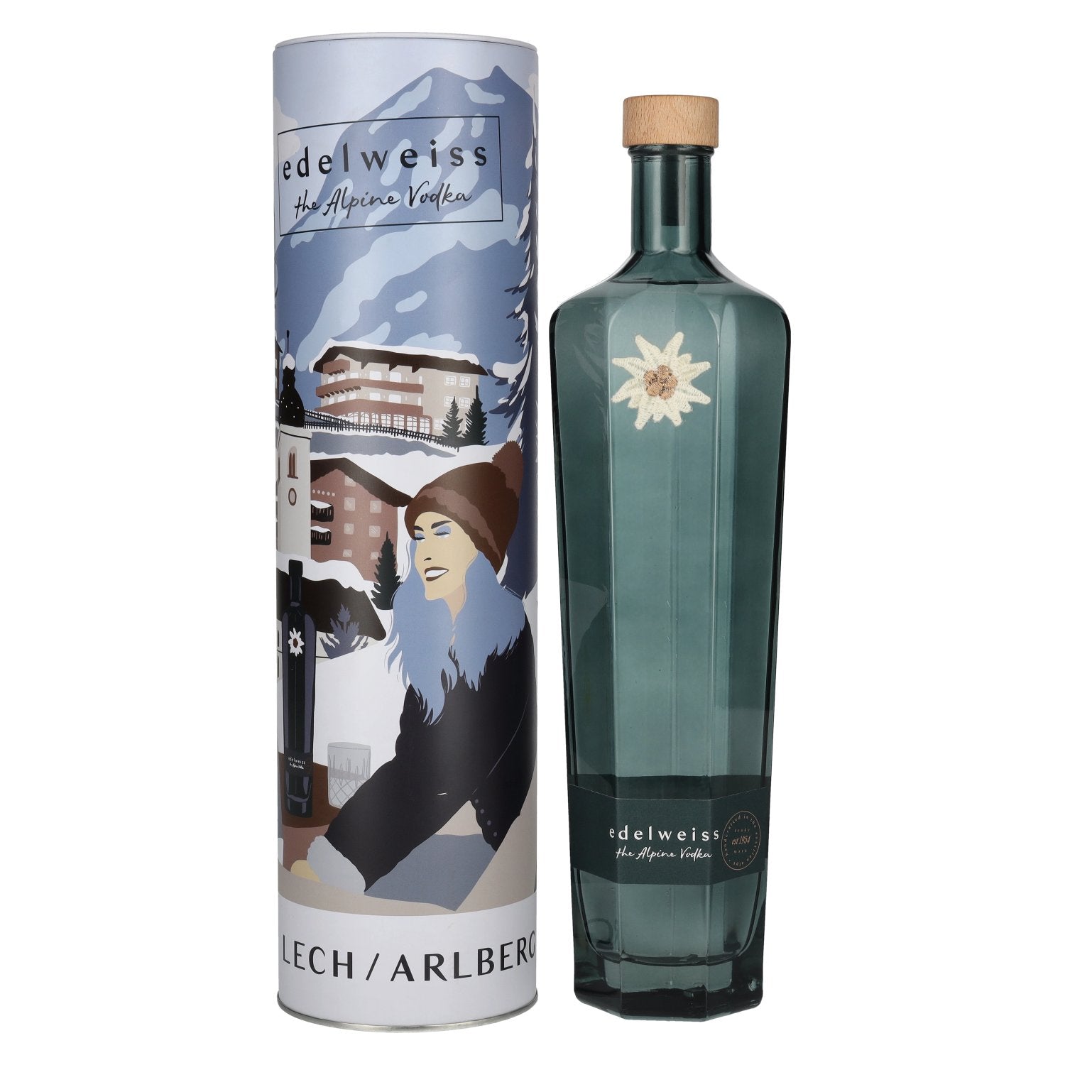 Edelweiss The Alpine Vodka LECH/ARLBERG 40% Vol. 0,7l in Tinbox