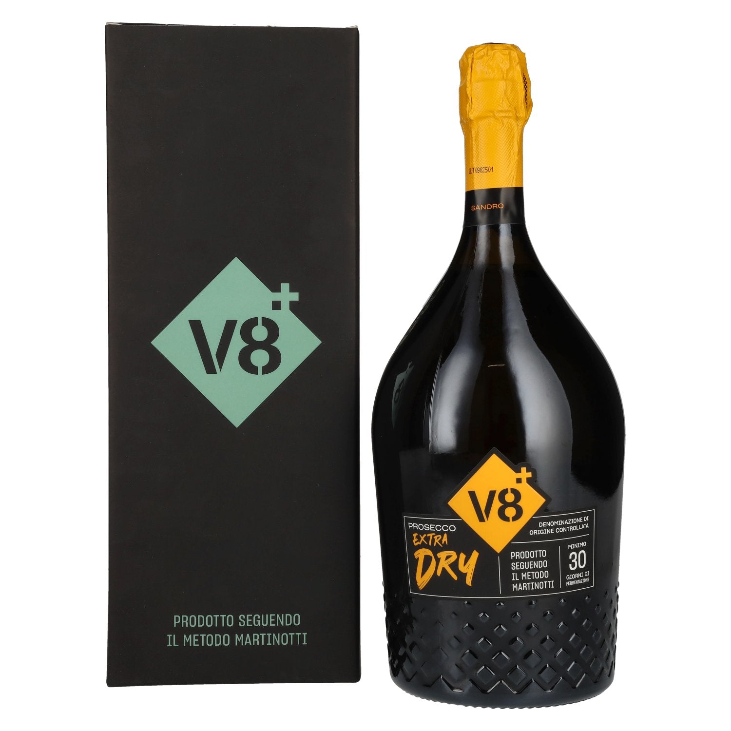 V8+ SANDRO Prosecco Extra Dry DOC 11% Vol. 1,5l in Giftbox
