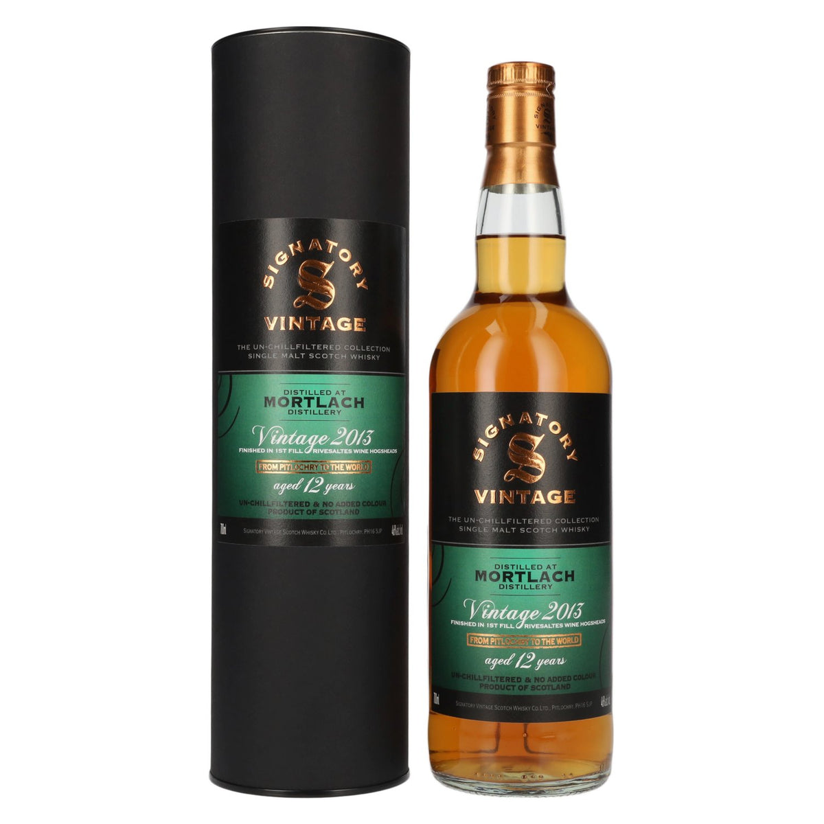 Signatory Vintage MORTLACH 12 Years Old The Un-Chillfiltered 2013 46% Vol. 0,7l in Giftbox