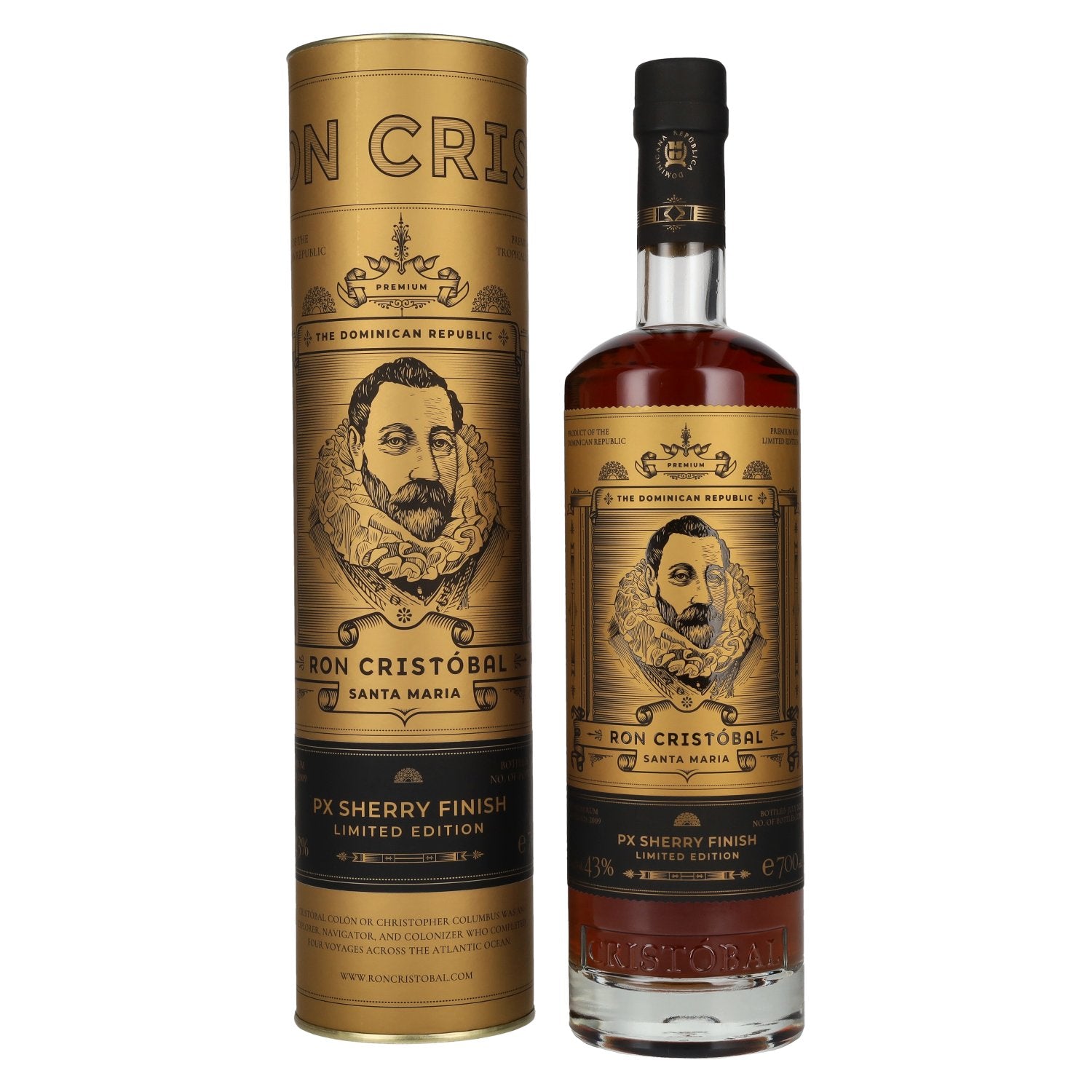 Ron Cristobal Santa Maria PX Sherry Cask Finish 43% Vol. 0,7l in Giftbox