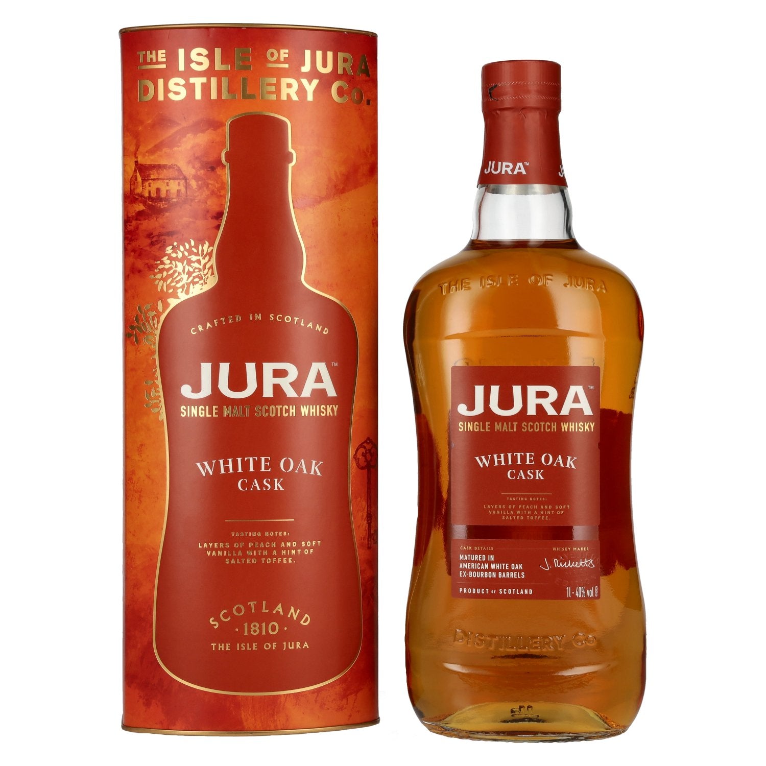 Jura White Oak Cask Single Malt Scotch Whisky 40% Vol. 1l in Giftbox