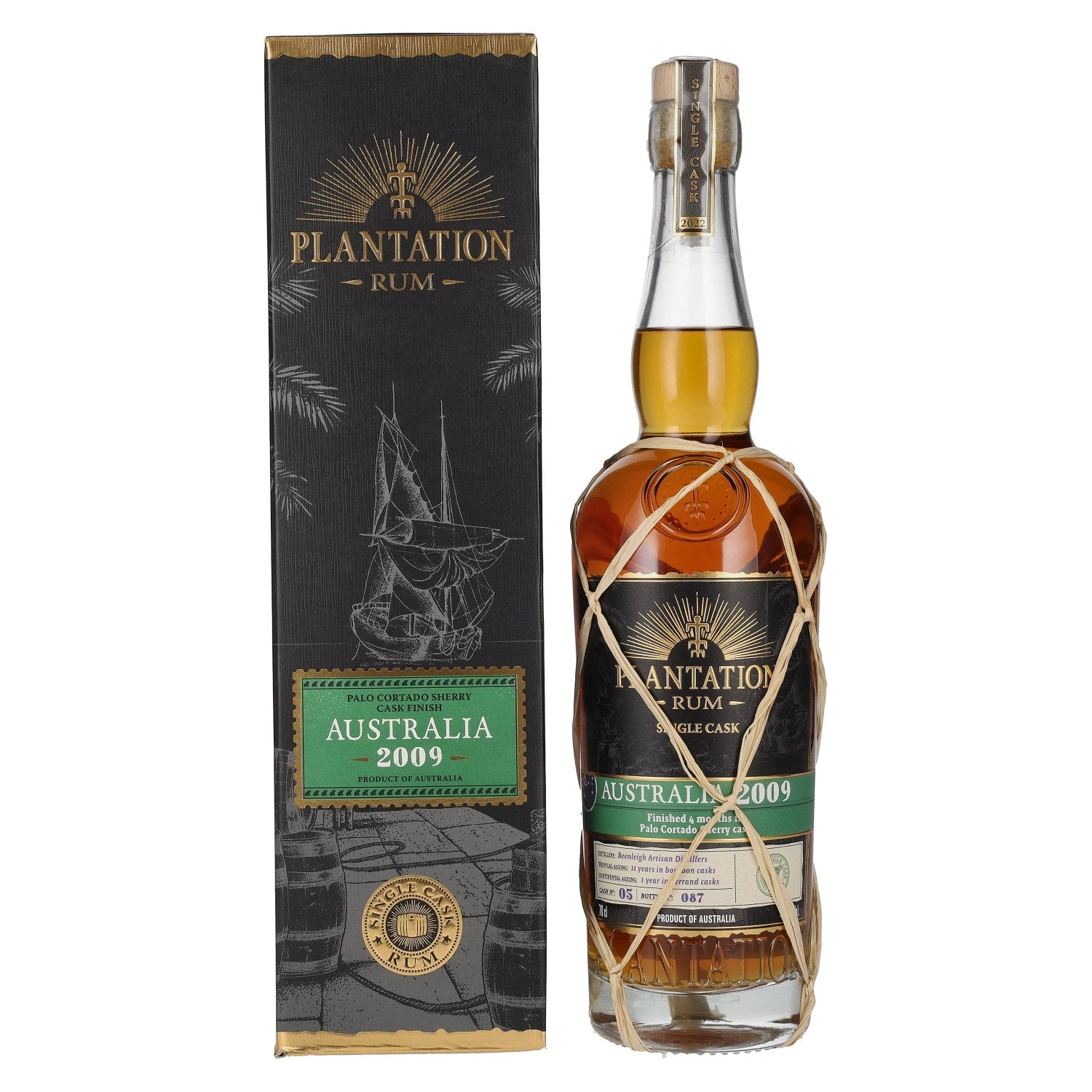 Plantation Rum AUSTRALIA Single Cask Sherry Palo Cortado Finish 2009 45,3% Vol. 0,7l in Giftbox