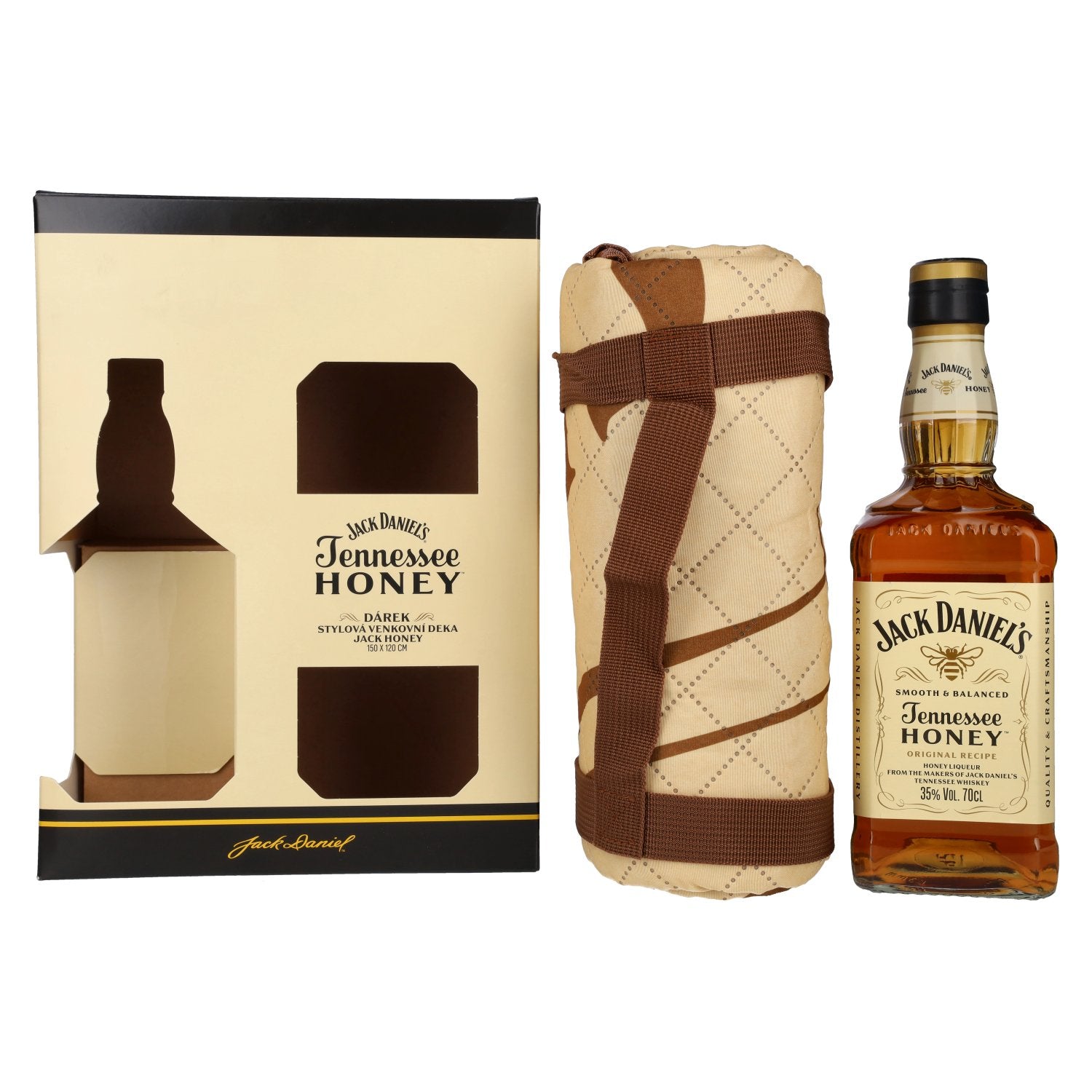 Jack Daniel's Tennessee HONEY 35% Vol. 0,7l in Giftbox with Party Blanket