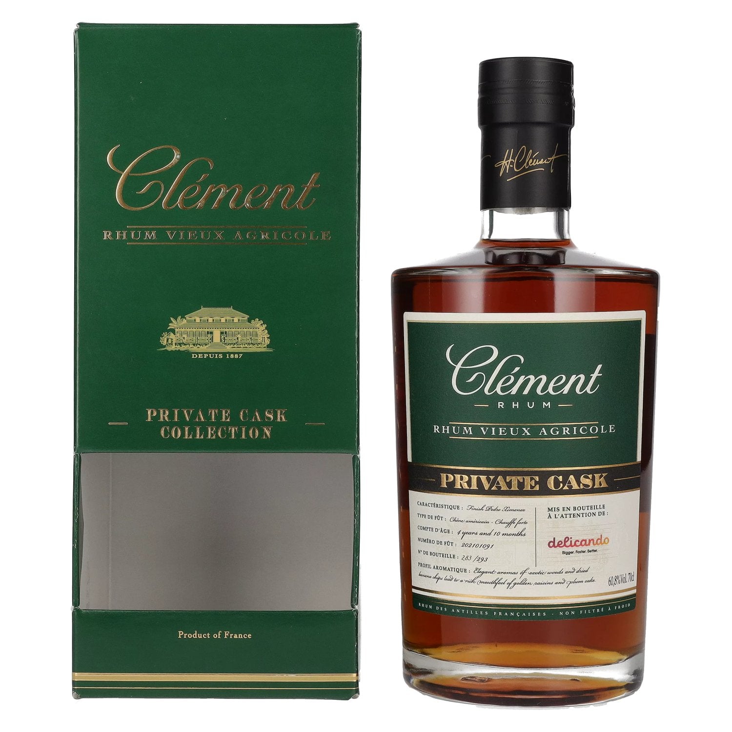 Clement Rhum Vieux Agricole PRIVATE CASK Pedro Ximenez by delicando 60,8% Vol. 0,7l in Giftbox