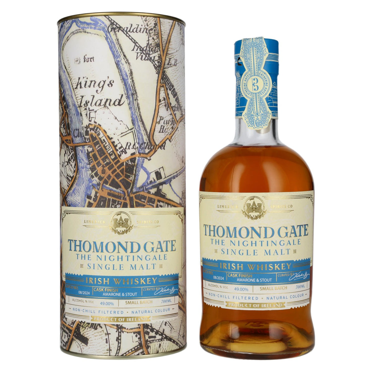 Thomond Gate The Nightingale Single Malt Irish Whiskey 49% Vol. 0,7l in Giftbox