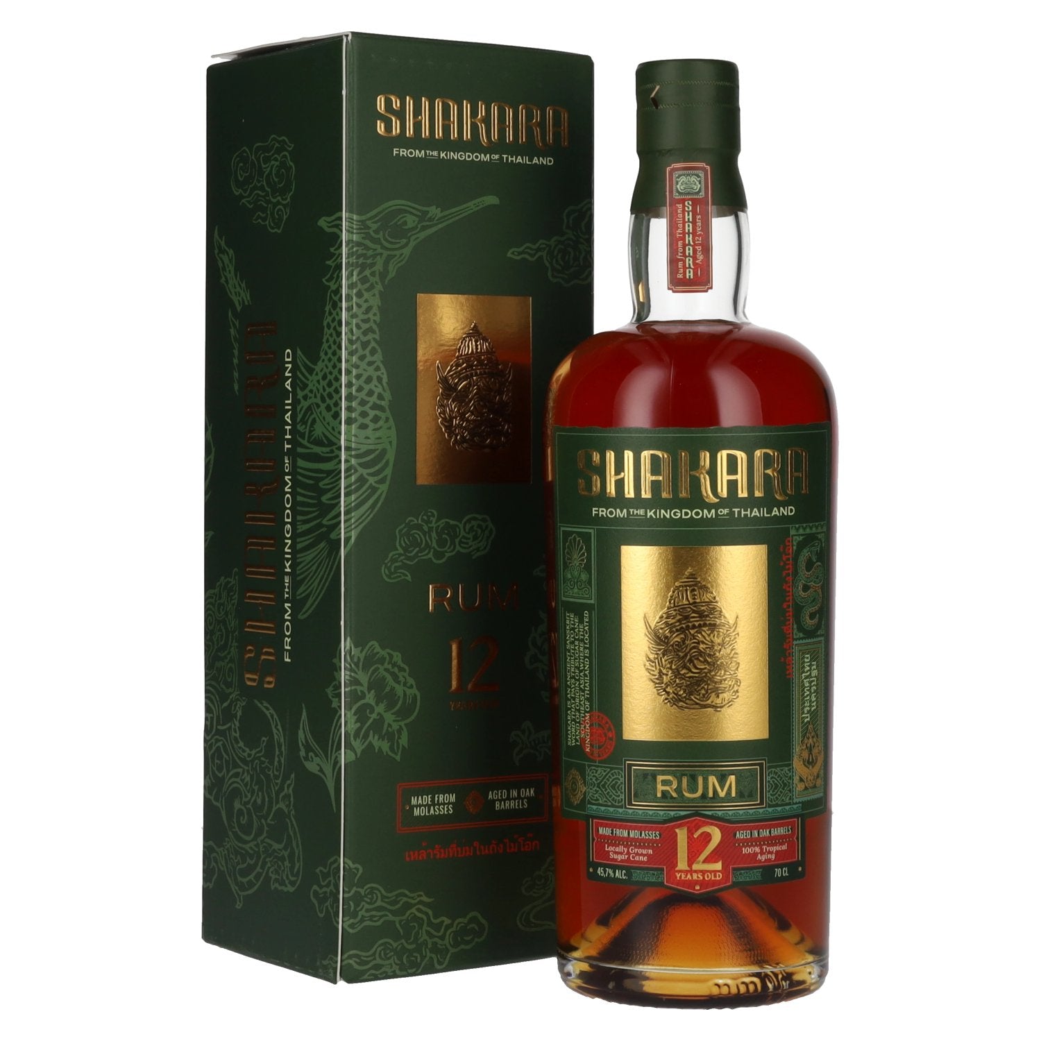 SHAKARA 12 Years Old Thailand Rum 45,7% Vol. 0,7l in Giftbox