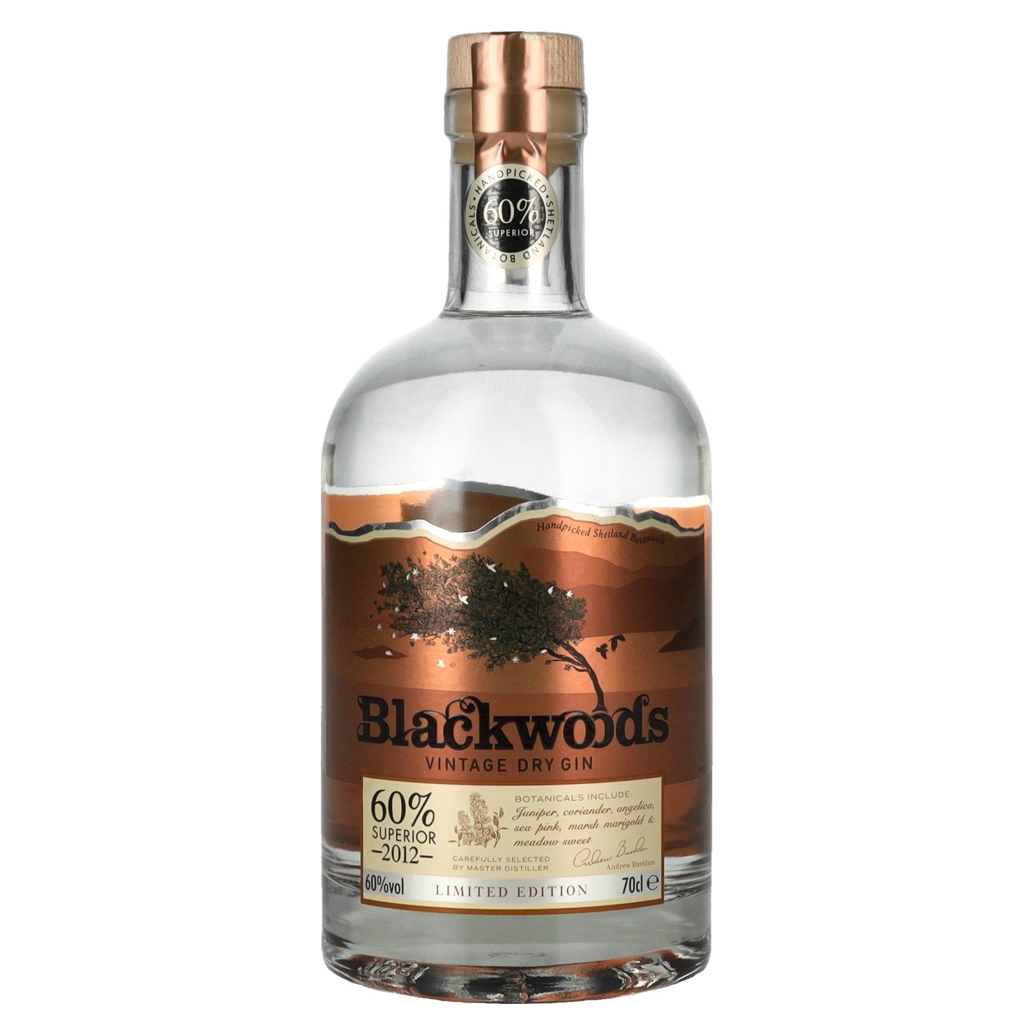 Blackwoods Vintage Dry Gin Limited Edition Superior 2012 60% Vol. 0,7l
