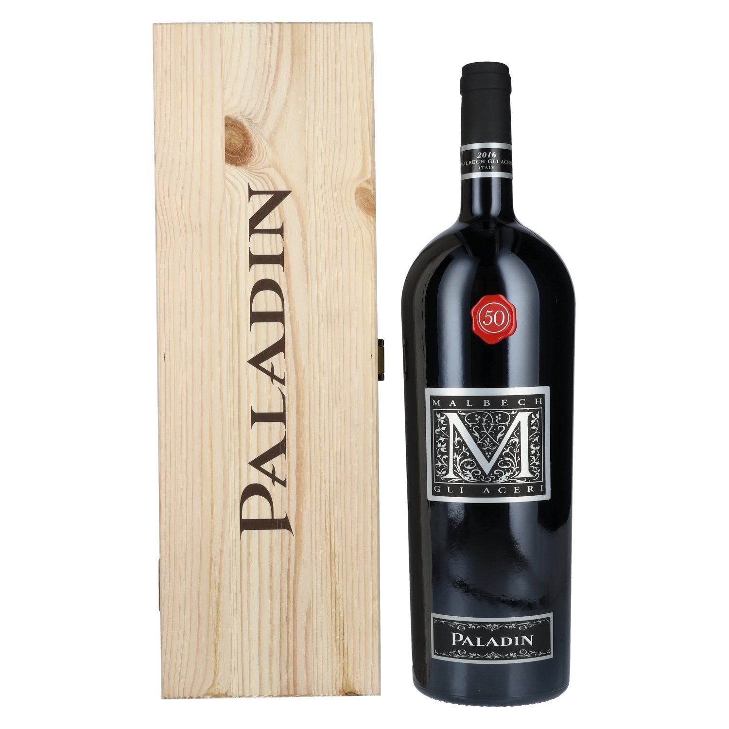 Paladin Malbech Gli Aceri IGP 2016 14% Vol. 1,5l in Holzkiste