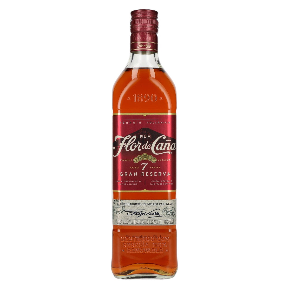 Flor de Cana 7 Years Old GRAN RESERVA Aged Rum 37,5% Vol. 0,7l