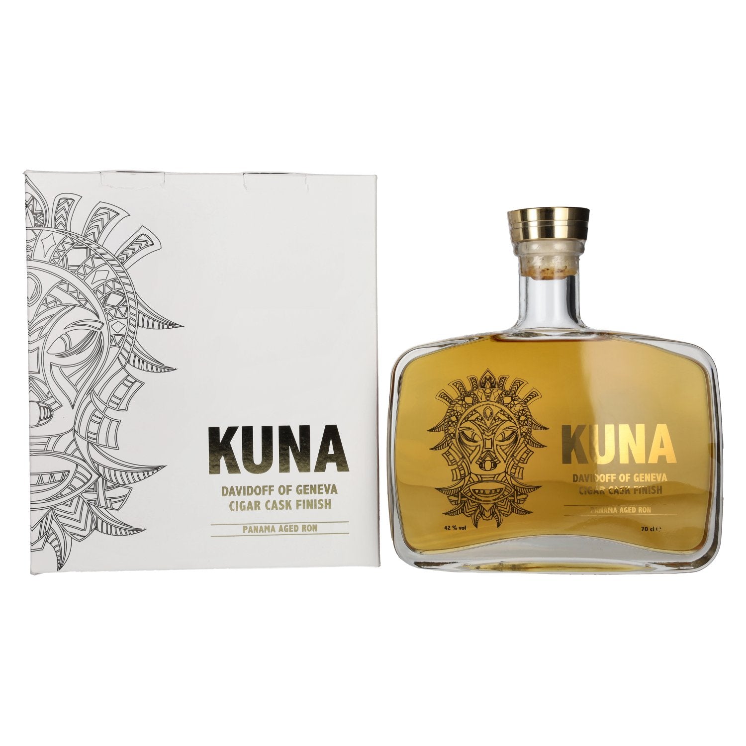Kuna Panama Aged Ron Davidoff of Geneva Cigar Cask Finish 42% Vol. 0,7l in Giftbox