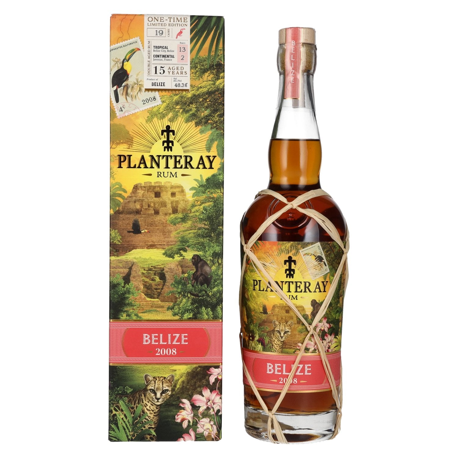 Planteray Rum BELIZE Double Aged Rum ONE-TIME Limited Edition 2008 48,3% Vol. 0,7l in Giftbox