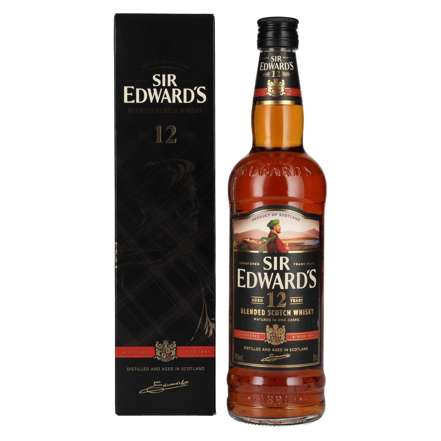 Sir Edward's 12 Years Old Blended Scotch Whisky 40% Vol. 0,7l in Giftbox