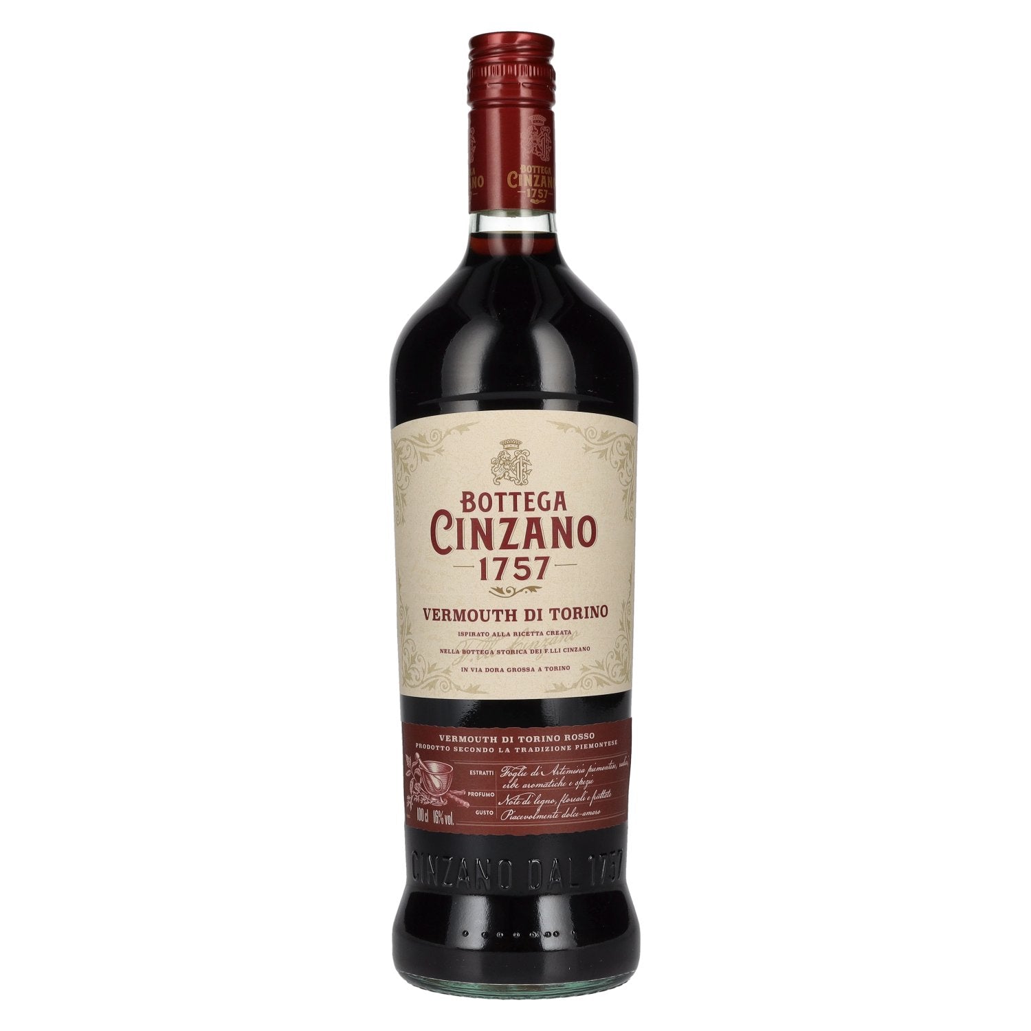 22% Off! Buy Bottega Cinzano 1757 Vermouth di Torino Rosso 16% Vol