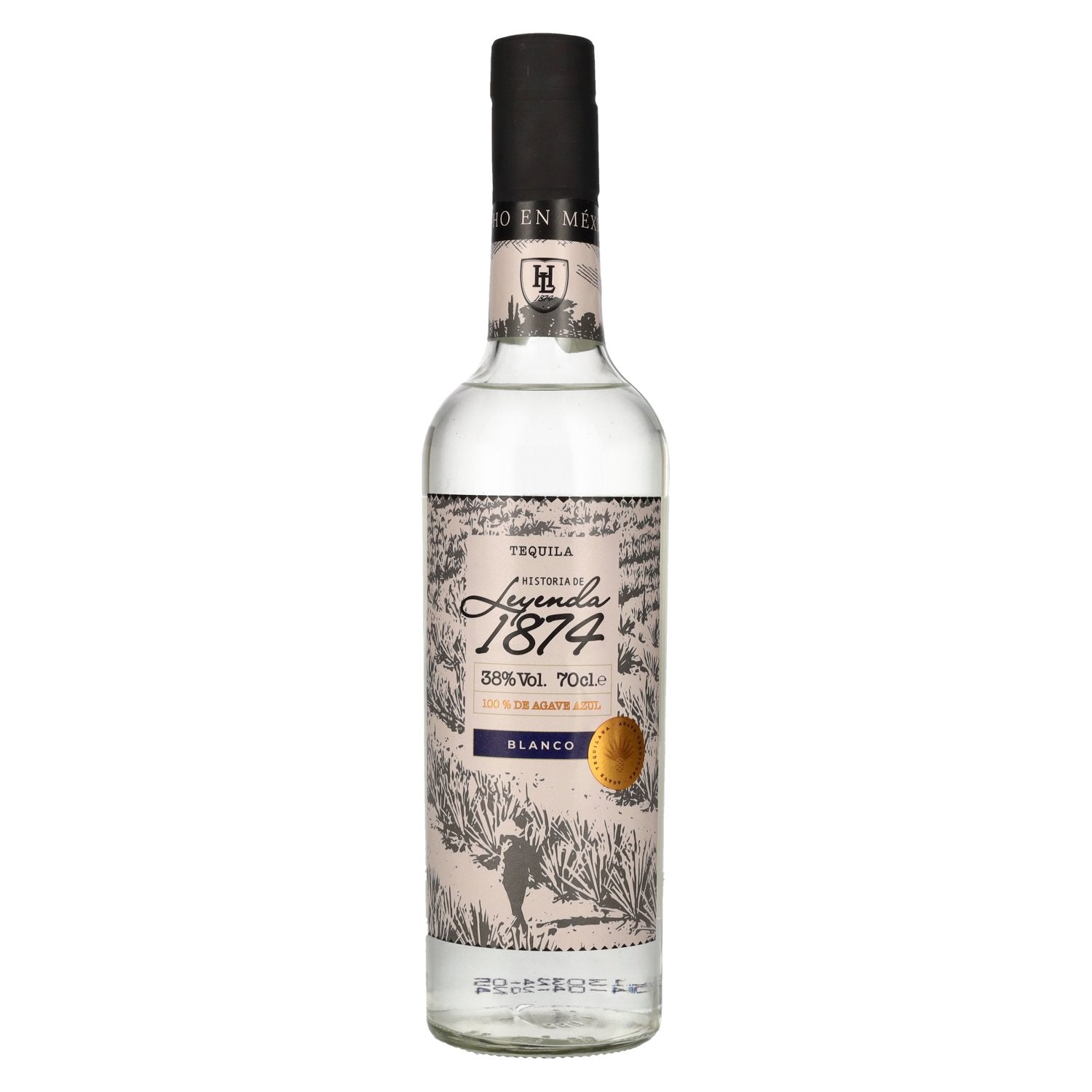 Buy Historia de Leyenda 1874 Blanco 100% de Agave Azul 38% Vol. 0,7l –  Blanco, Plata and Silver Tequila – Mydrinx.shop