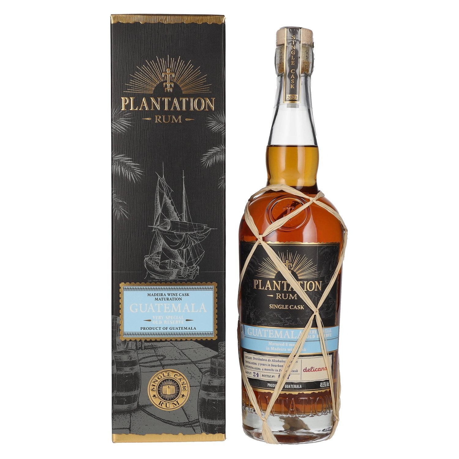 Plantation Rum GUATEMALA VSOR Madeira Finish by delicando 2023 49,5% Vol. 0,7l in Giftbox