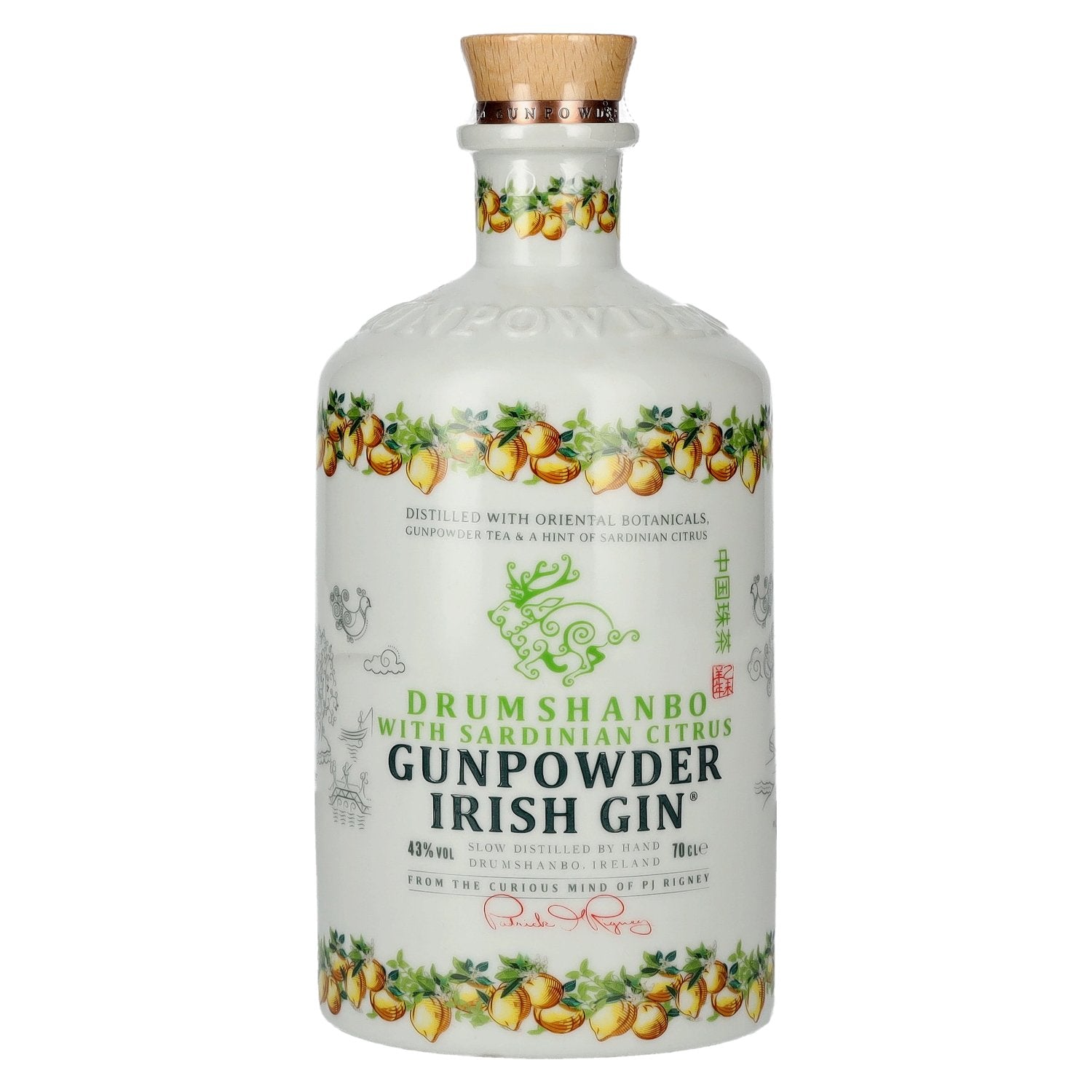 Drumshanbo Gunpowder Irish Gin with Sardinian Citrus 43% Vol. 0,7l Ceramic Bottle