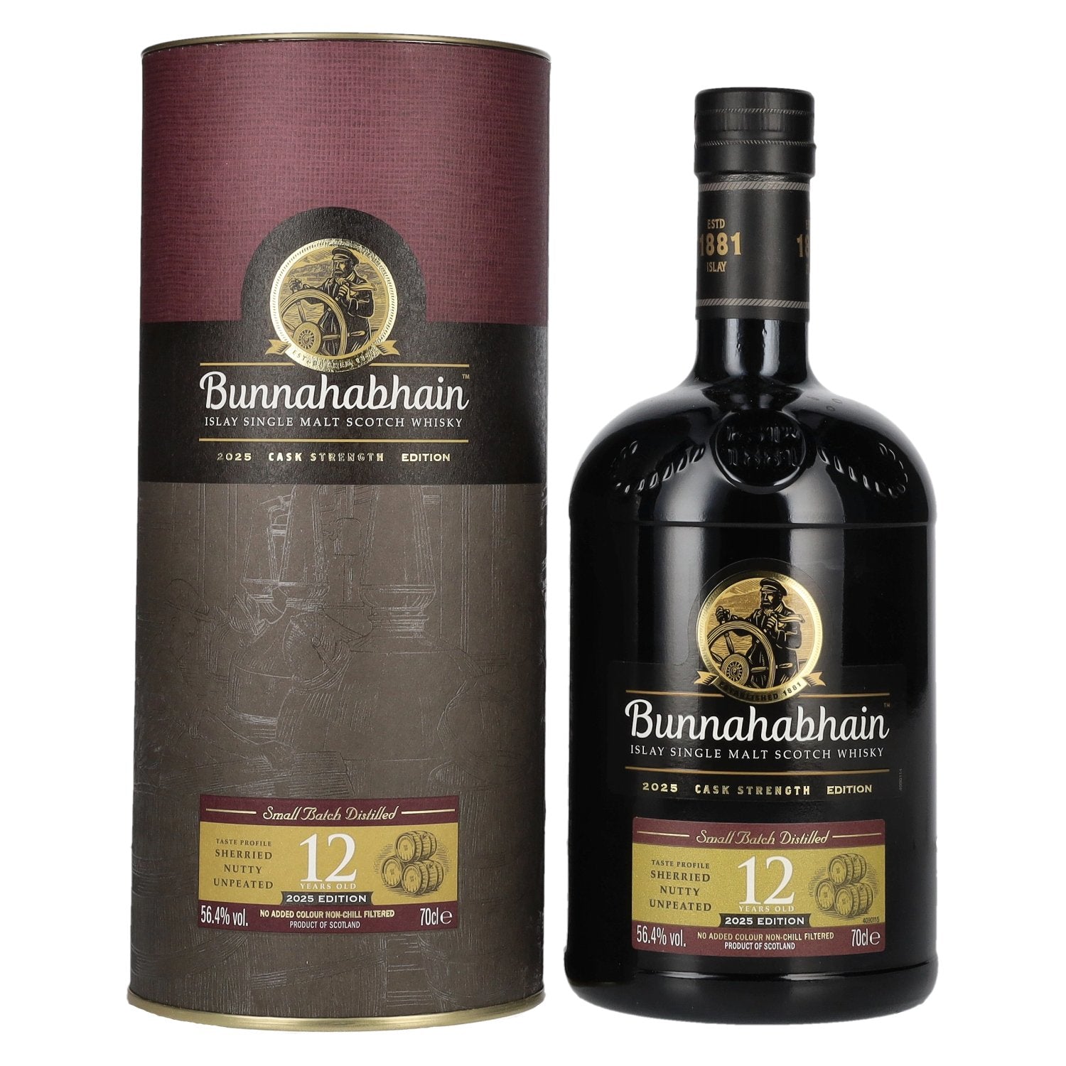 Bunnahabhain 12 Years Old Islay Single Malt Cask Strength Edition 2025 56,4% Vol. 0,7l in Giftbox