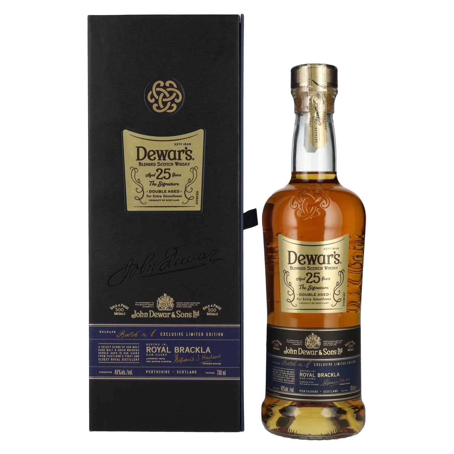 Dewar's 25 Years Old Double Aged Blended Scotch Whisky 40% Vol. 0,7l in Giftbox