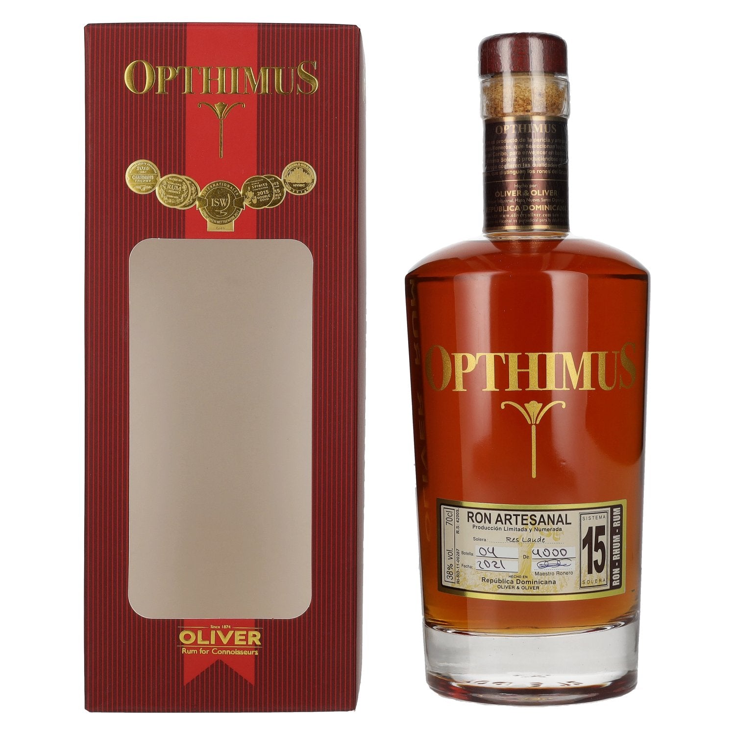 Opthimus 15 Anos Res Laude 38% Vol. 0,7l in Giftbox