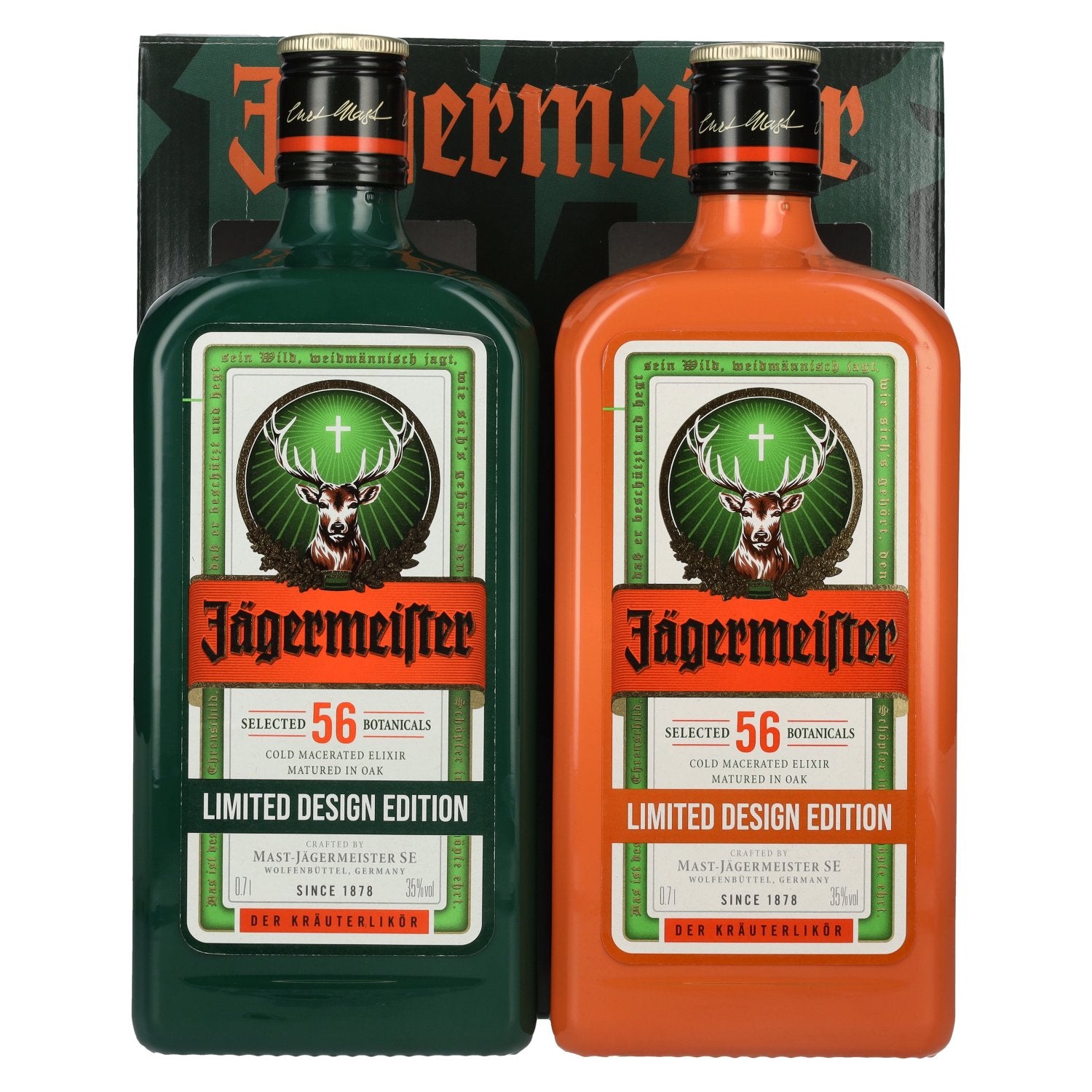 Jaegermeister TWINPACK Limited Design Edition 35% Vol. 2x0,7l in Giftbox