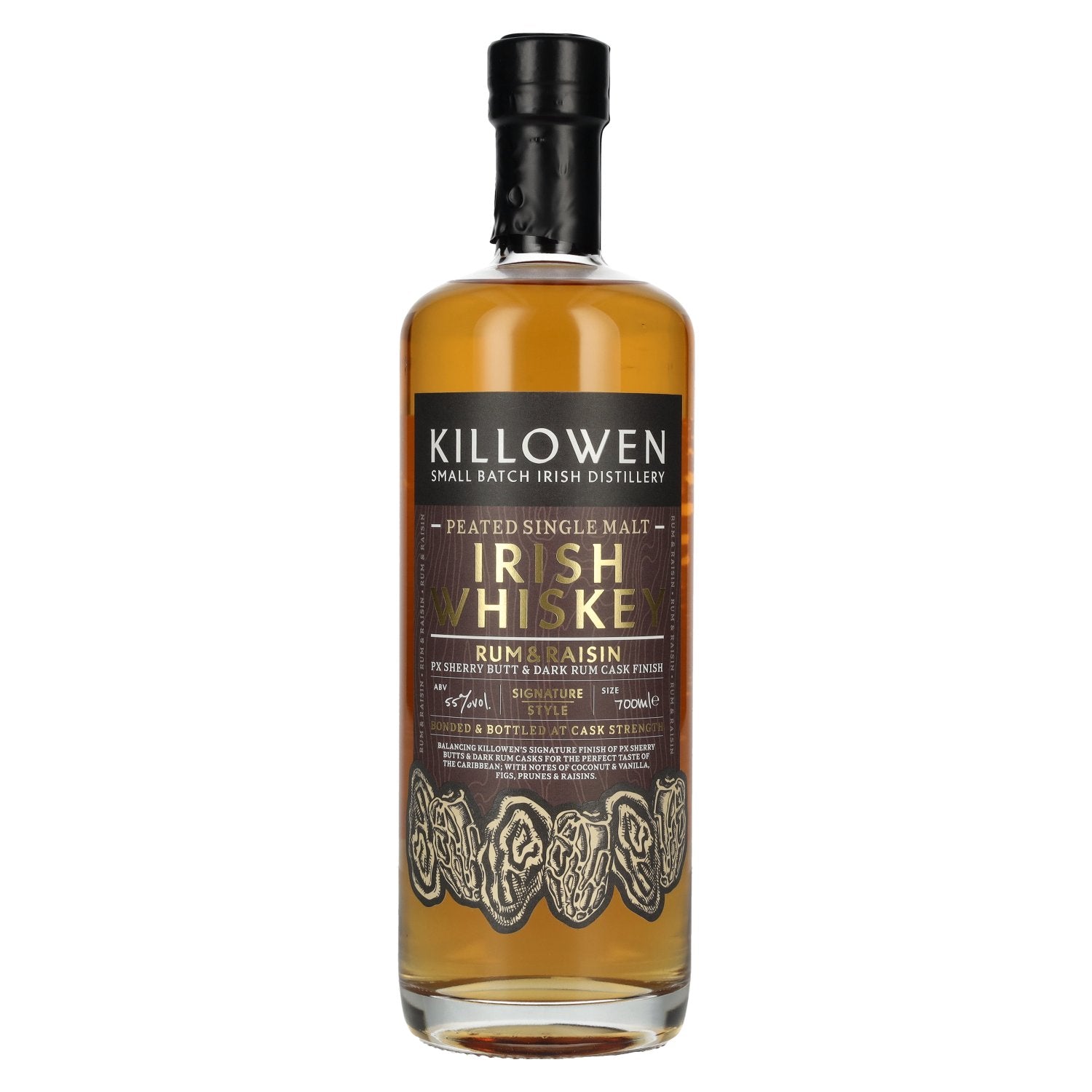 KILLOWEN Rum & Raisin PX Sherry Butt & Dark Rum Cask Finish Irish Single Malt 55% Vol. 0,7l