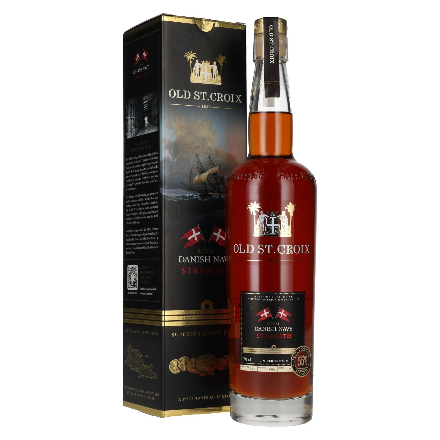 Old St. Croix Royal DANISH NAVY STRENGTH Superior Spirit Drink 55% Vol. 0,7l in Giftbox