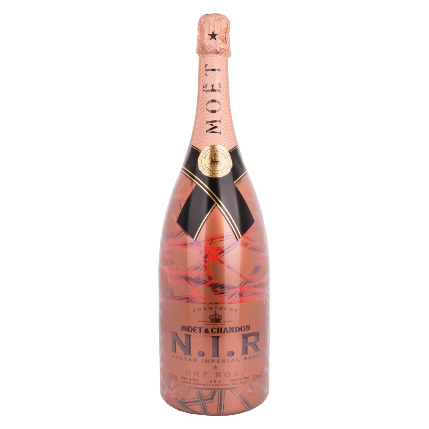 Moet & Chandon N.I.R. Nectar Imperial Rose Dry Luminous Edition 12% Vol. 3l in Holzkiste
