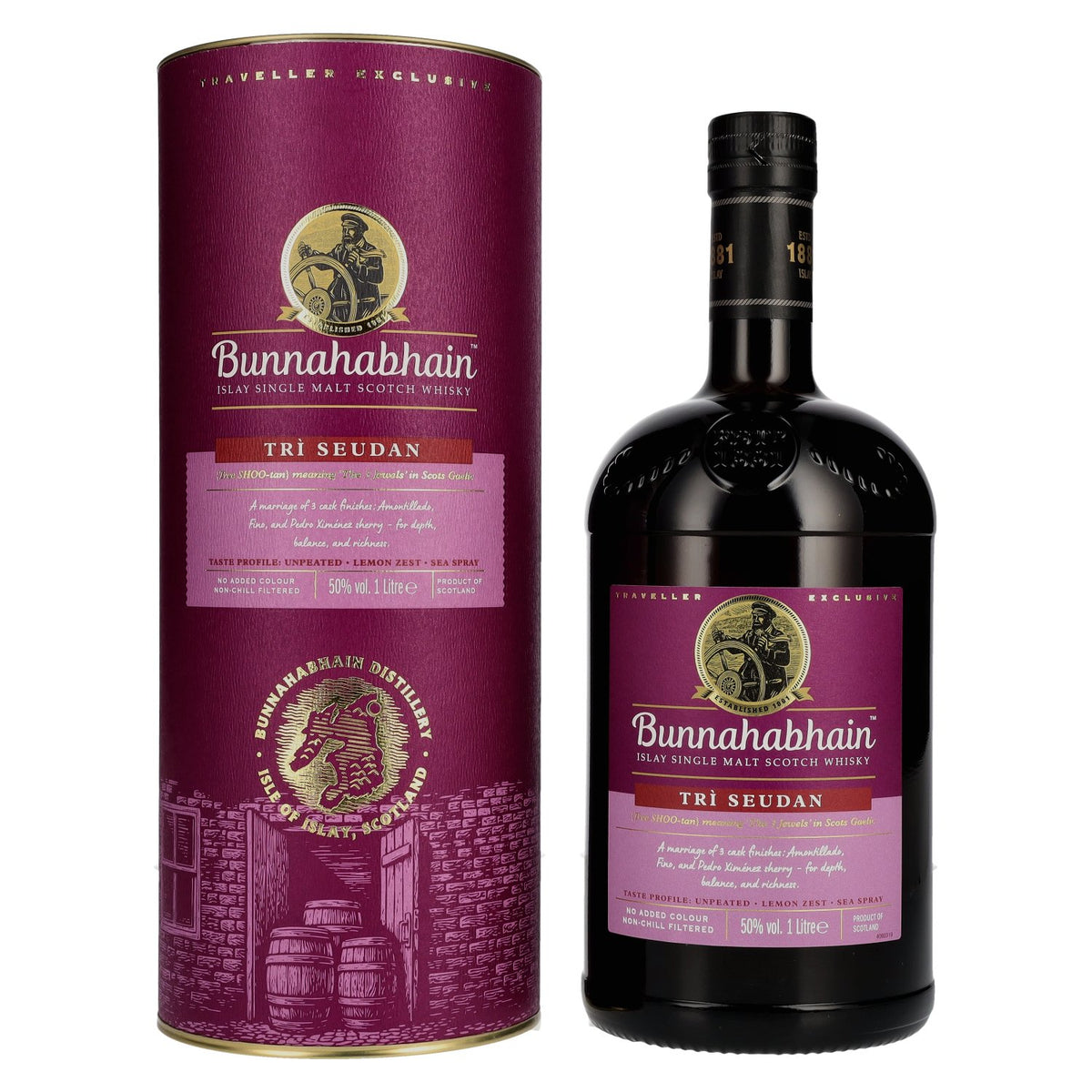 Bunnahabhain TRI SEUDAN Islay Single Malt Scotch Whisky 50% Vol. 1l in Giftbox