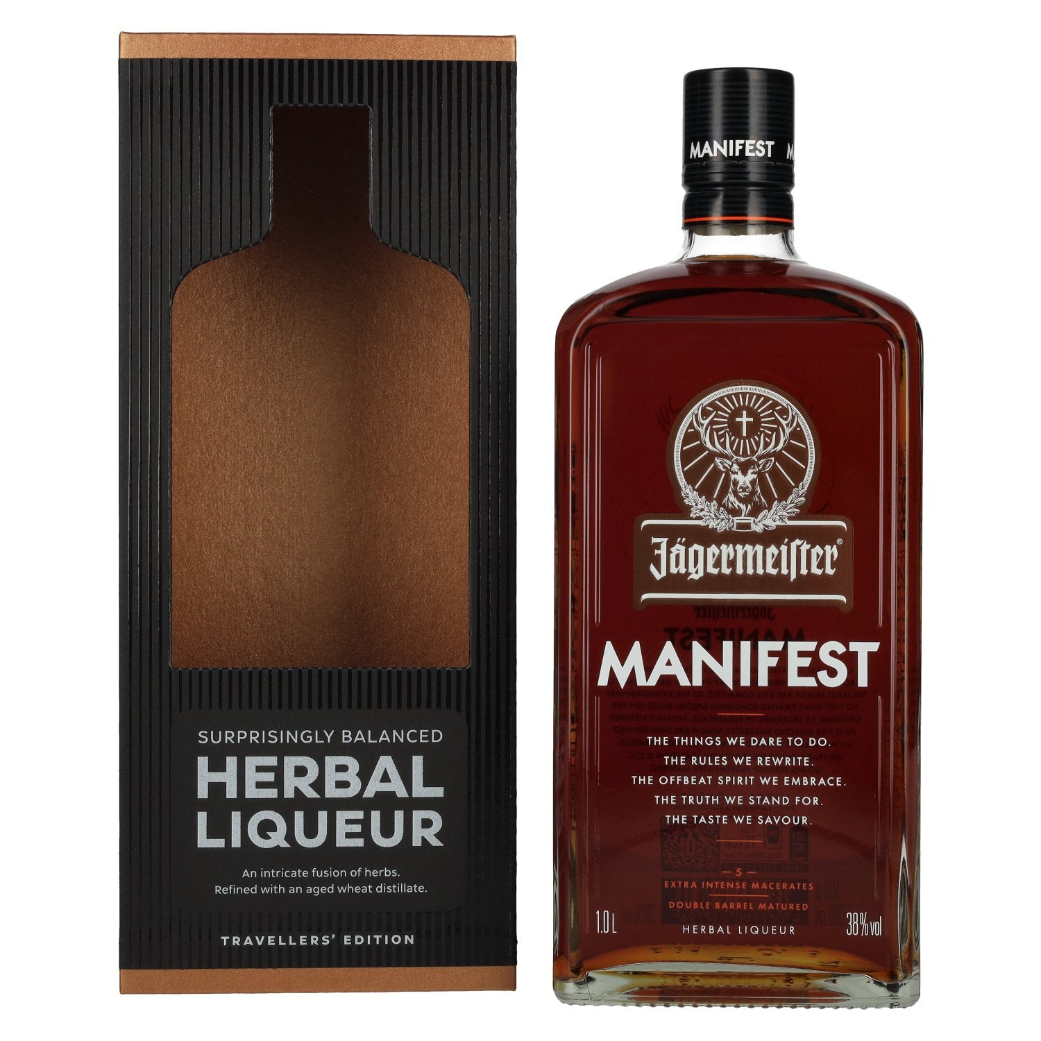 Jaegermeister MANIFEST TRAVELLERS' EDITION Kraeuterlikoer 38% Vol. 1l in Giftbox