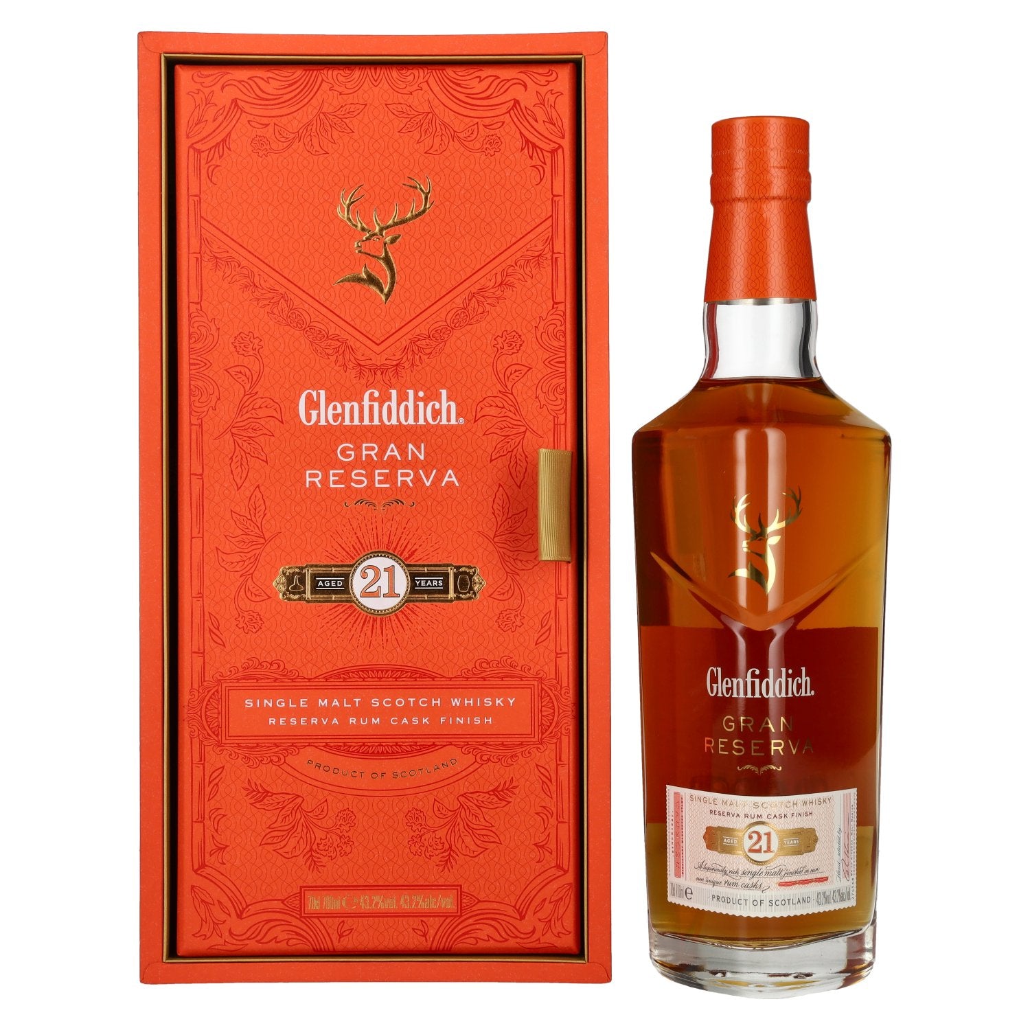 Glenfiddich 21 Years Old GRAN RESERVA Rum Cask Finish 43,2% Vol. 0,7l in Giftbox